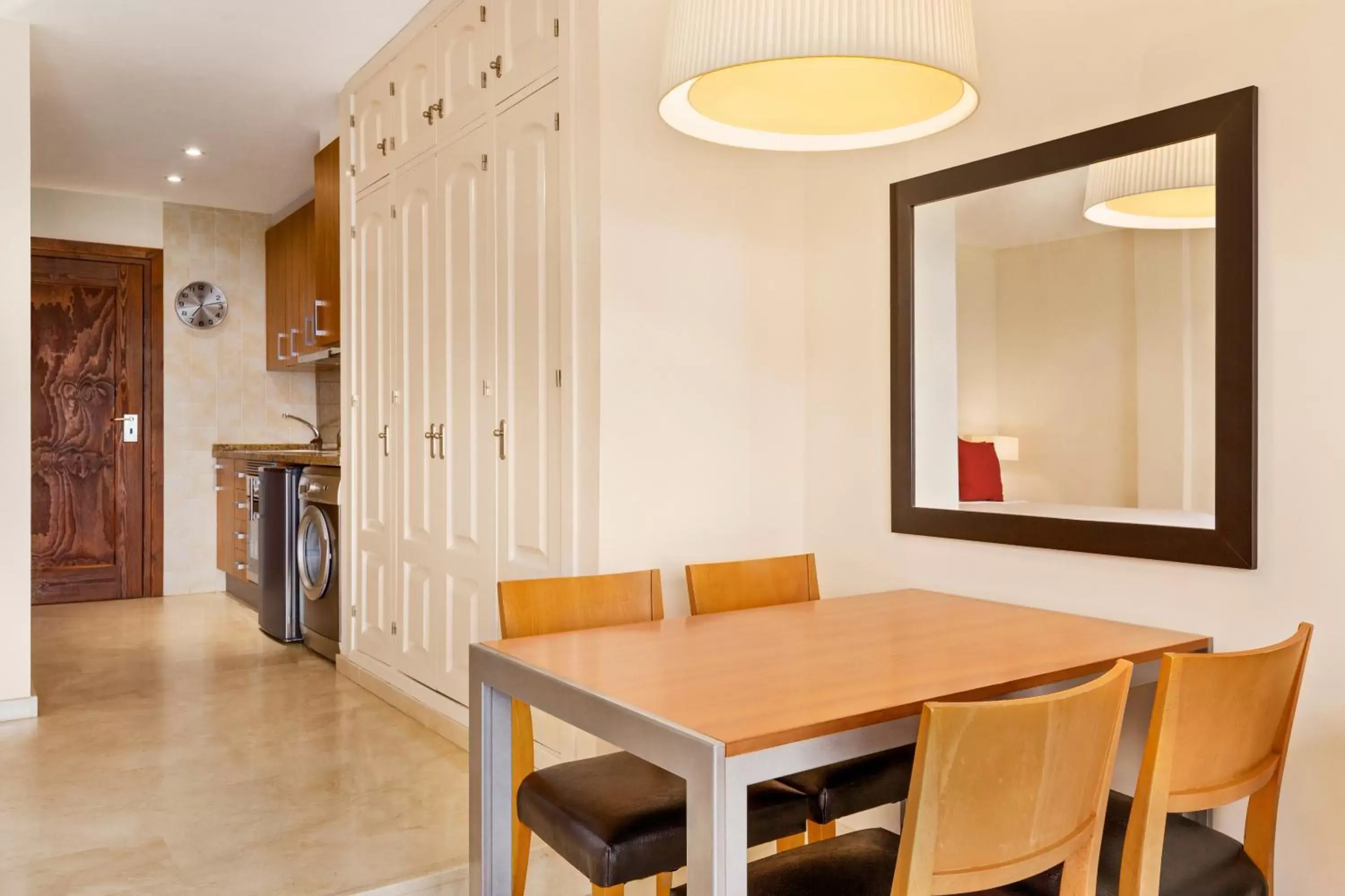 Kitchen or kitchenette, Dining Area in Ramada Hotel & Suites by Wyndham Costa del Sol