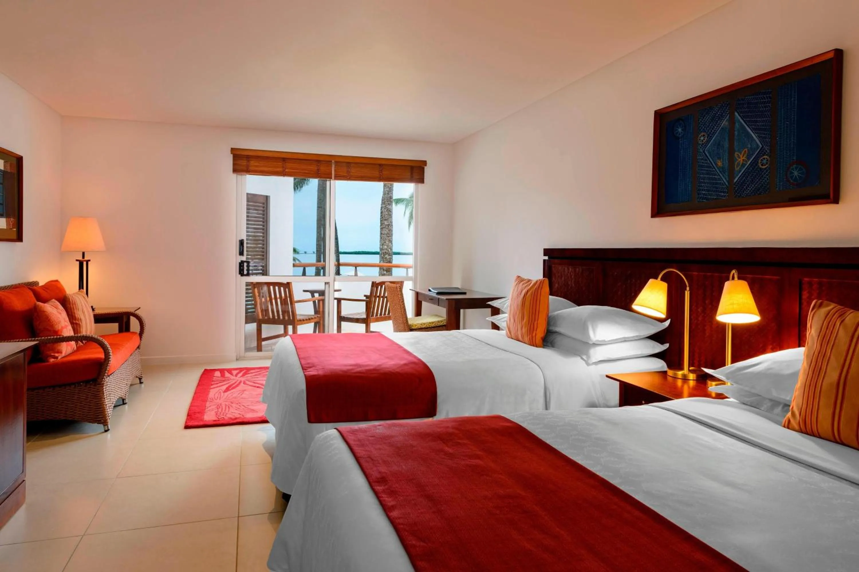 Bedroom, Bed in Sheraton Denarau Villas