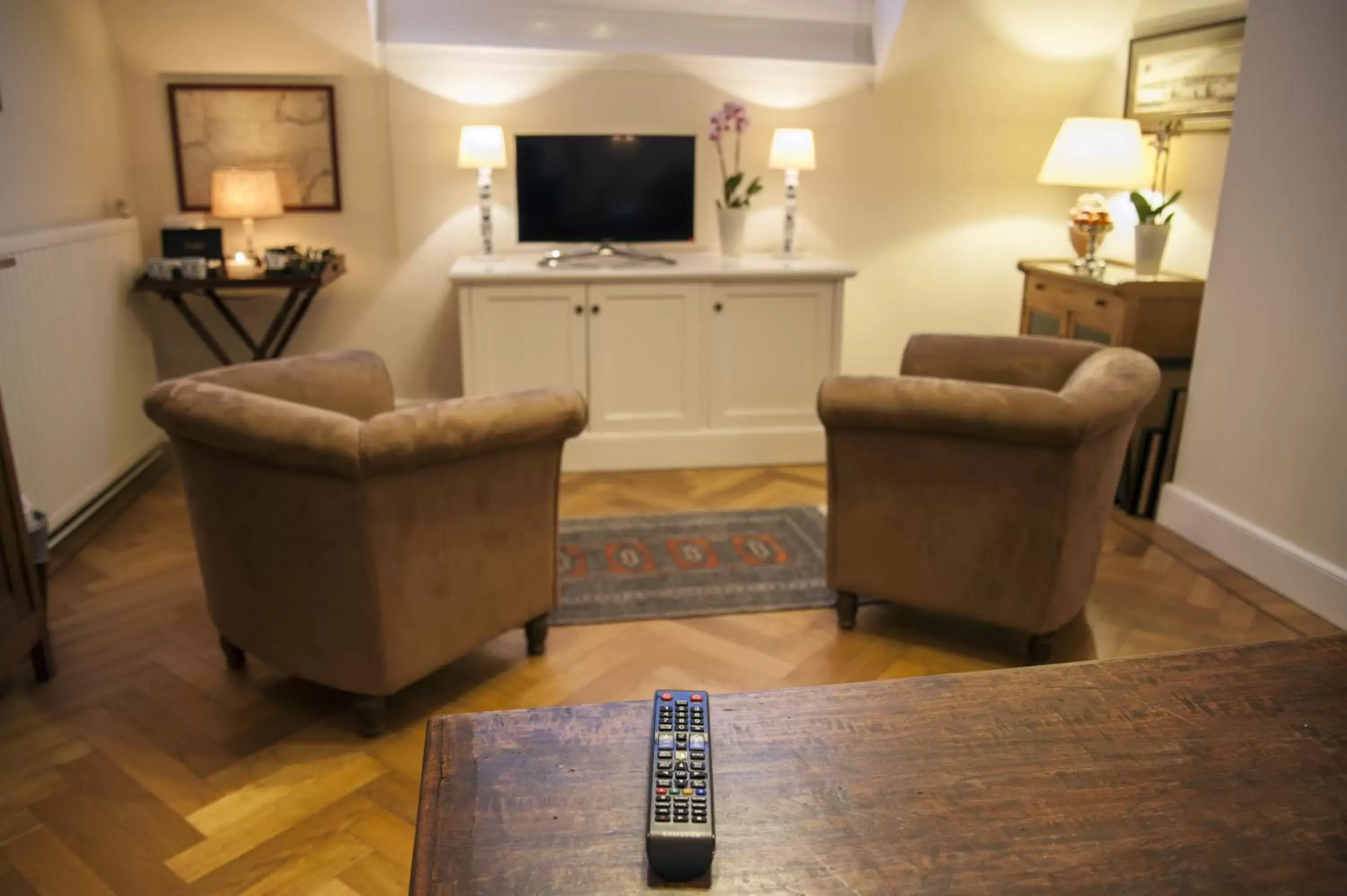 TV and multimedia, Seating Area in B&B De Schiedamse Suites