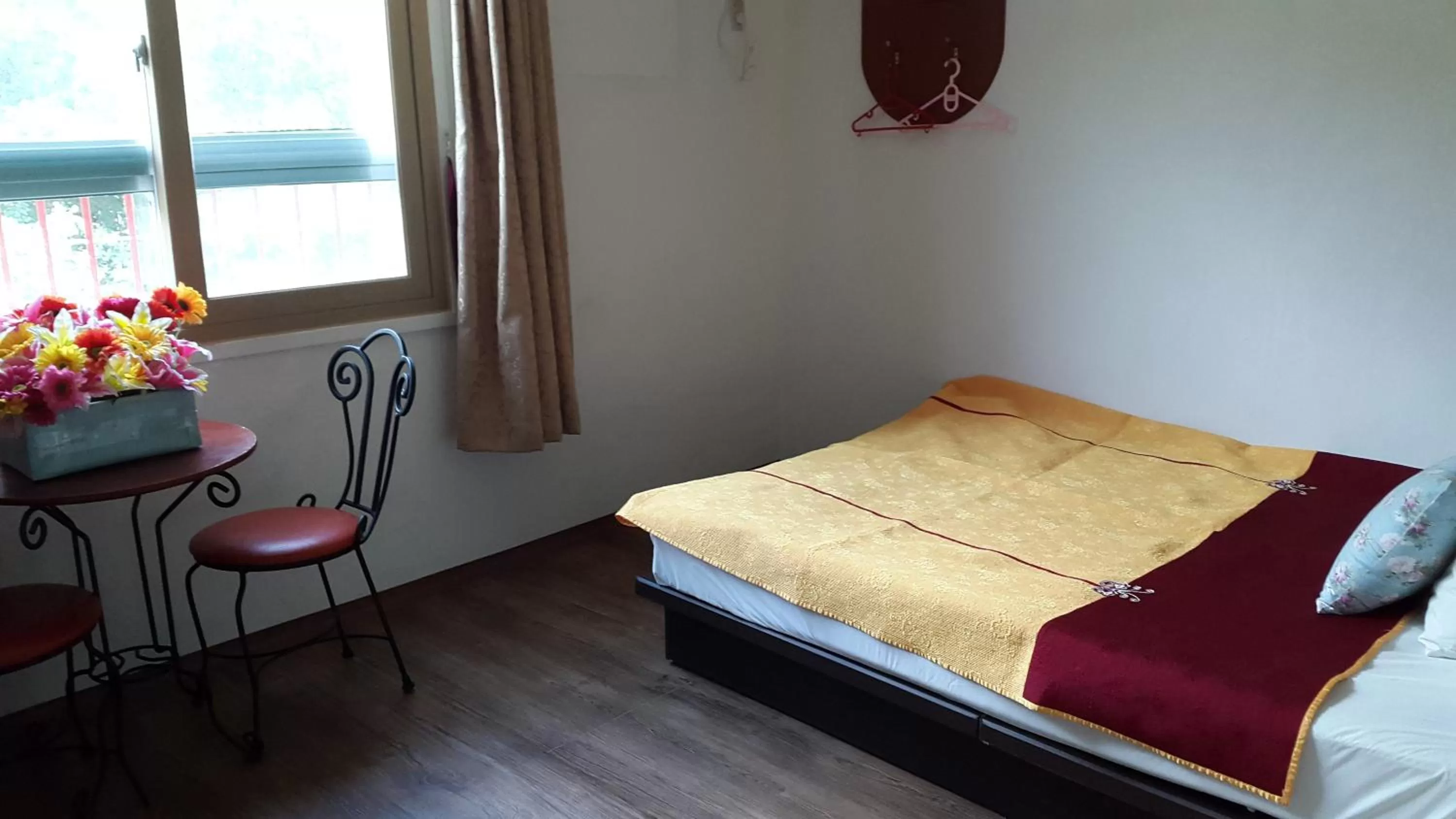 Bed in Saipan Motel with Sea View