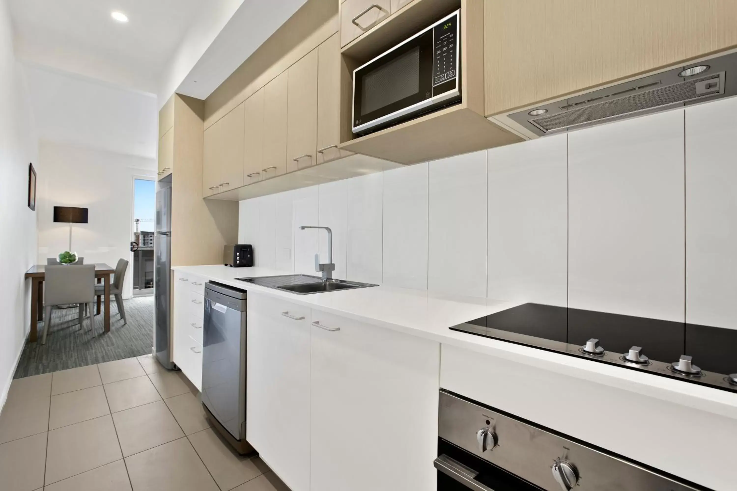 Living room, Kitchen/Kitchenette in Quest Chermside on Playfield