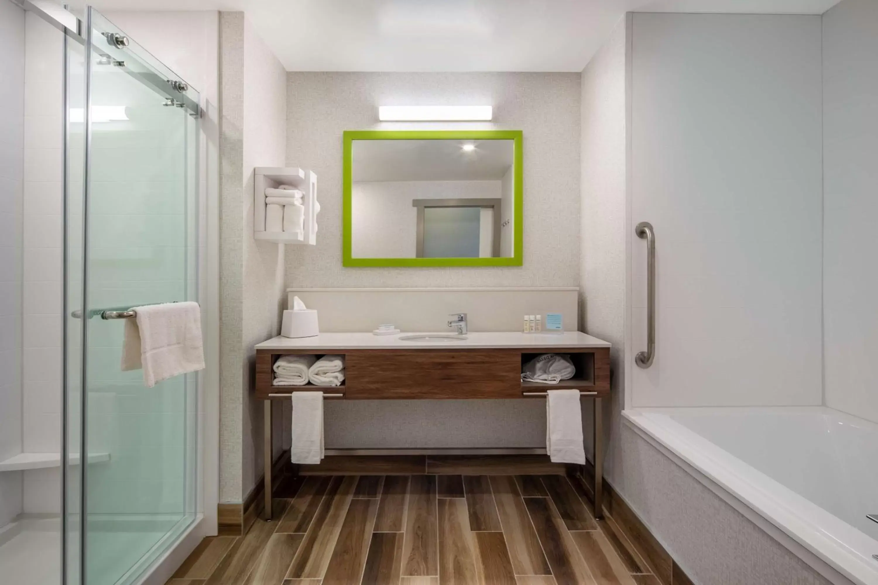 Bathroom in Hampton Inn & Suites Edmonton St. Albert, Ab Bathroom in Hampton Inn & Suites Edmonton St. Albert, Ab