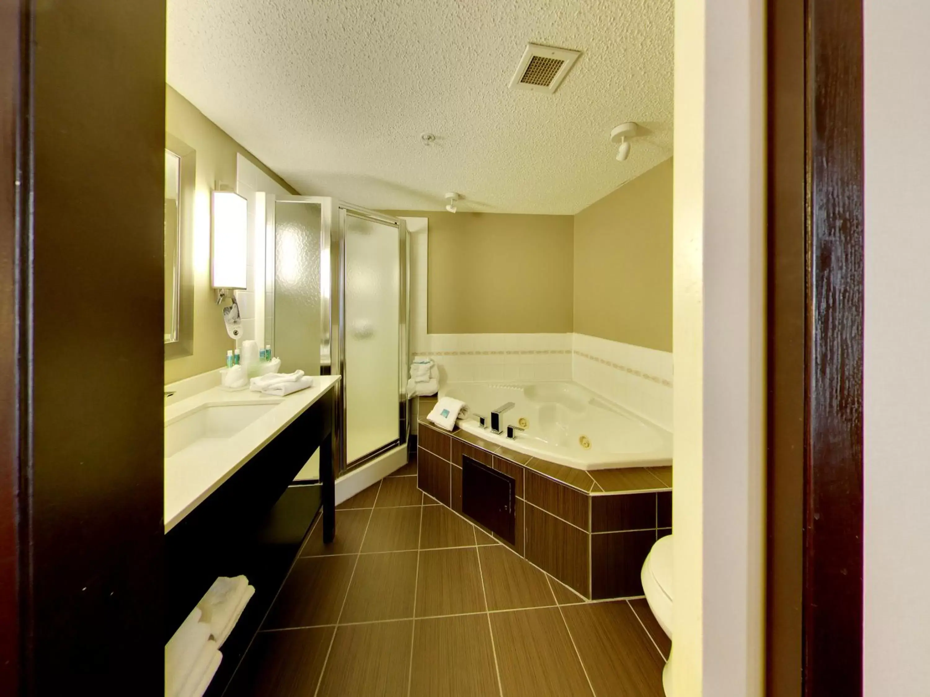 Photo of the whole room, Bathroom in Holiday Inn Express Hotel & Suites - Edmonton International Airport, an IHG Hotel