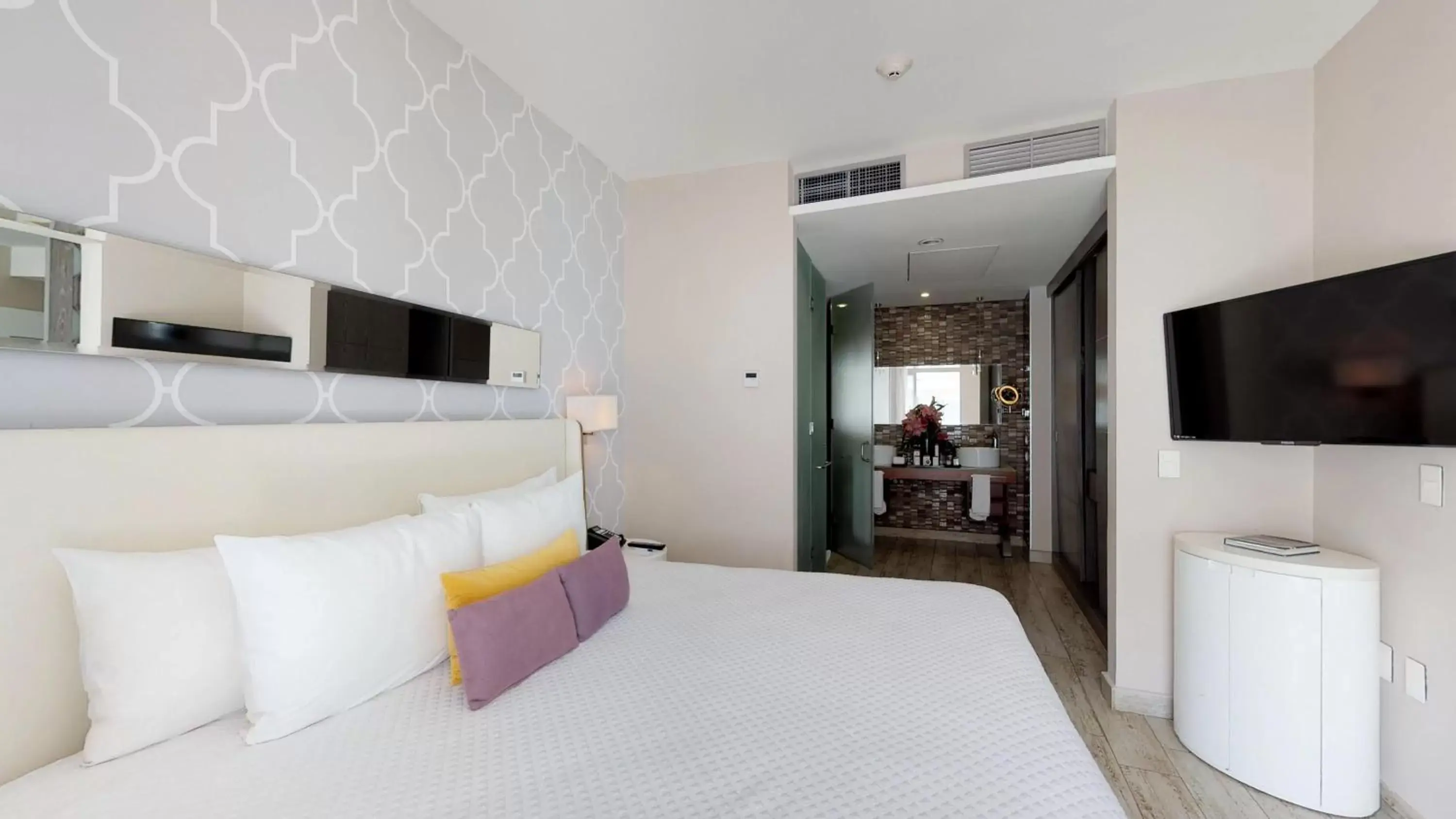 Bedroom, Bed in The Fives Beach Hotel & Residences - All Senses Inclusive