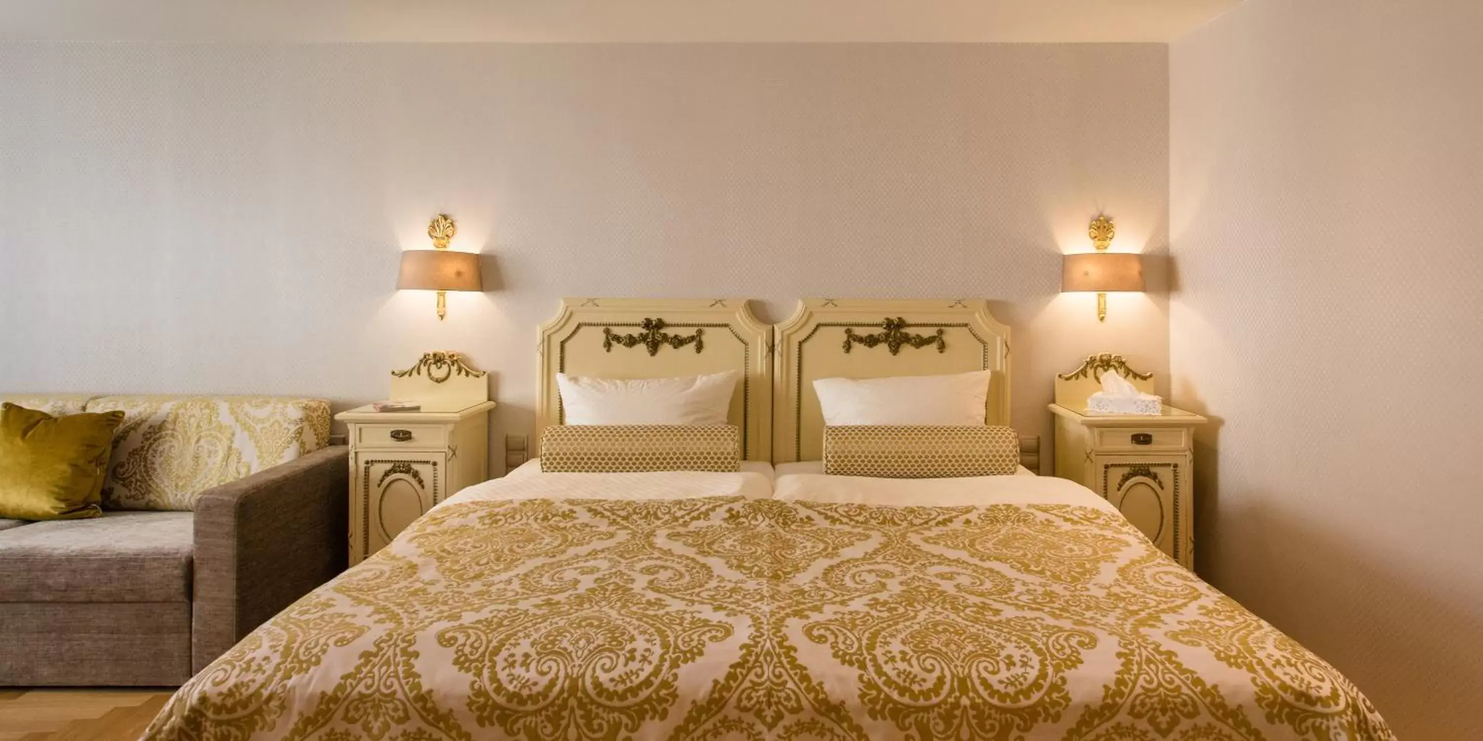 Bed, Room Photo in Romantik Hotel Markusturm
