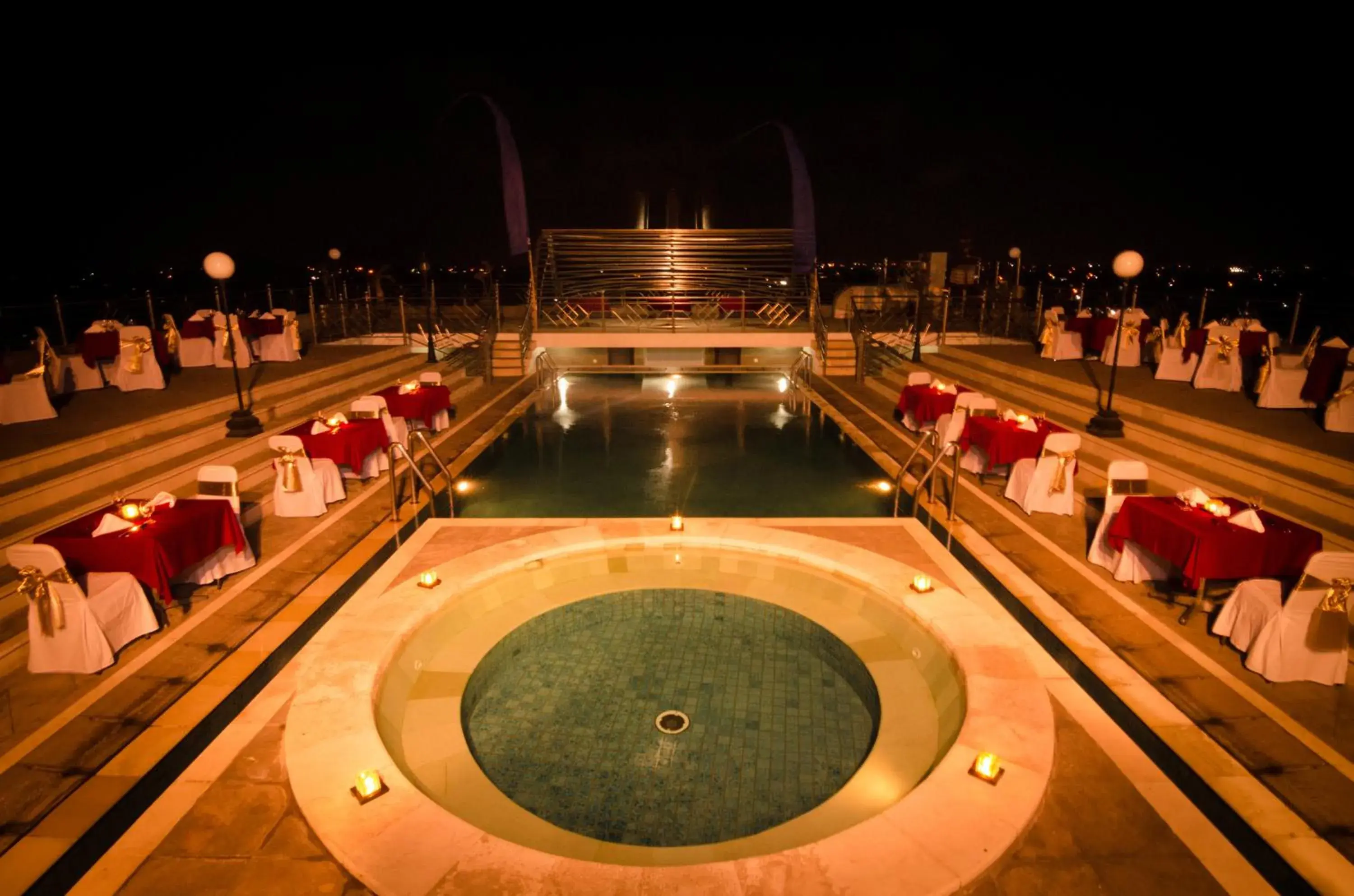 Evening entertainment, Pool View in Bali Paradise City Hotel