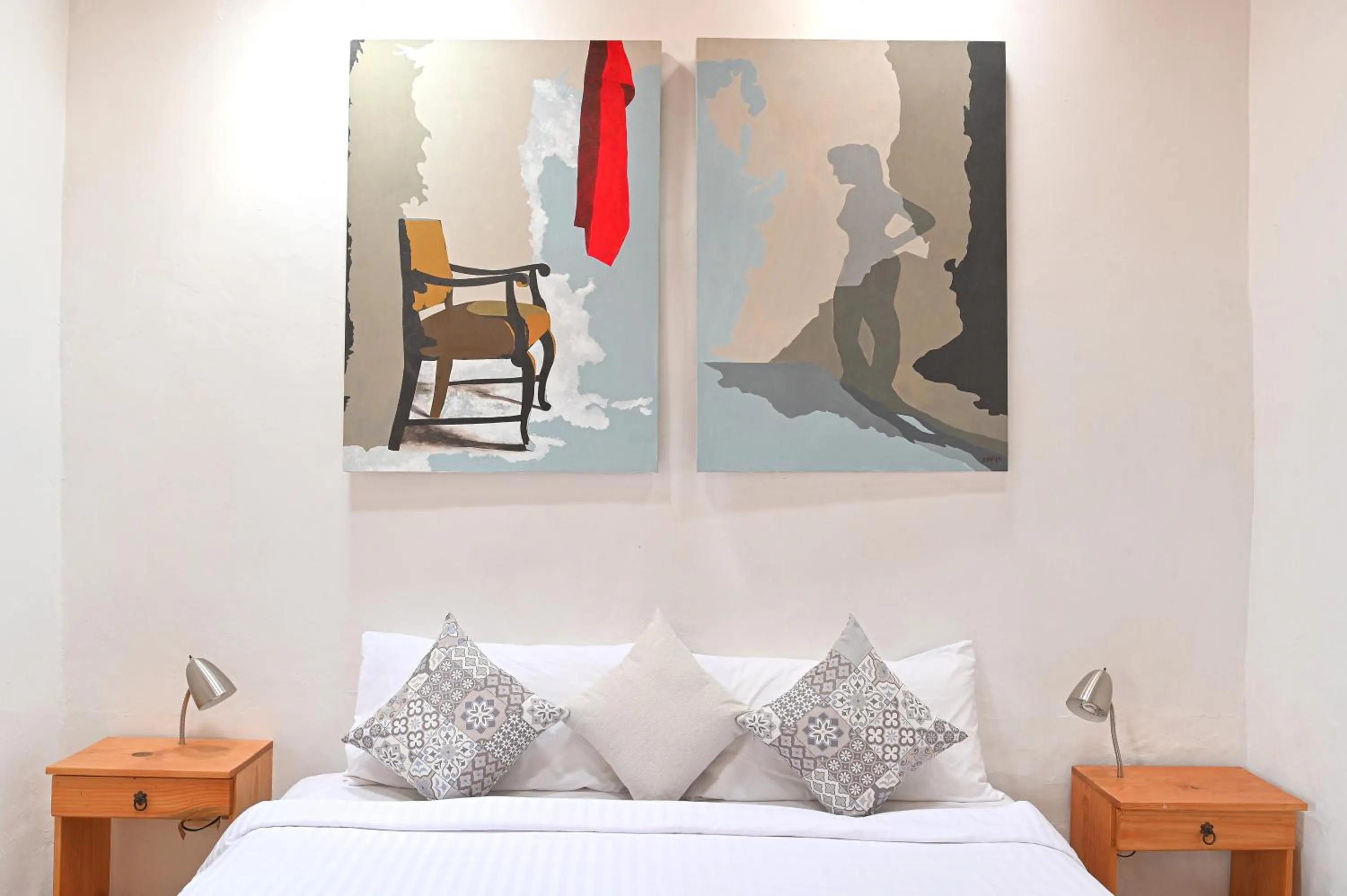 Bed in Hotel Meson Cuevano