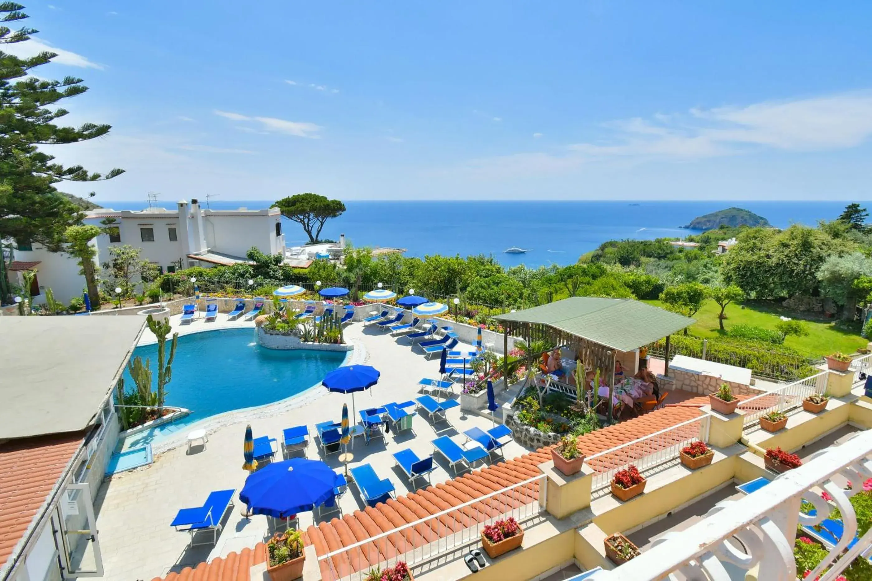 Bird's eye view, Pool View in Hotel Terme Saint Raphael