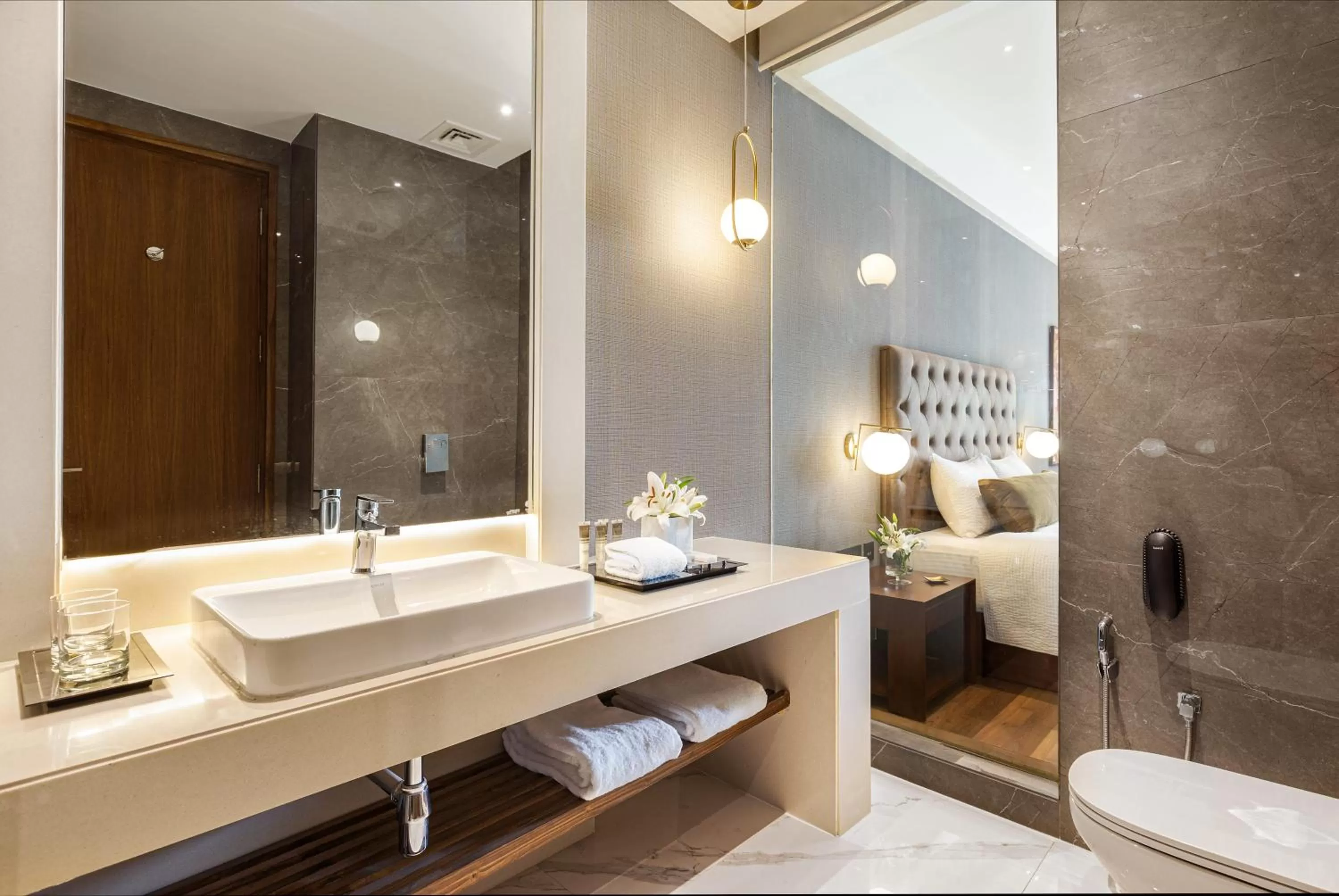 Bathroom, Bed in Wyndham Chandigarh Mohali