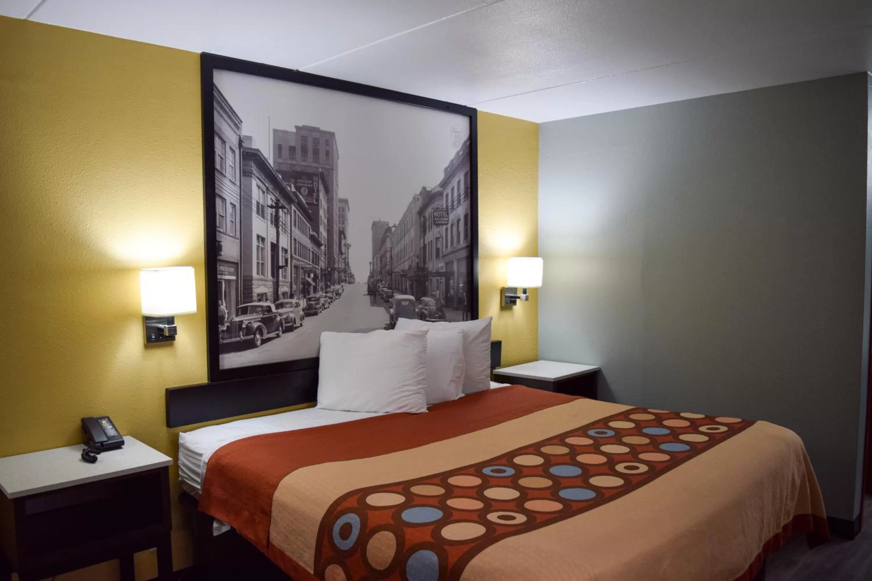 Bed in Super 8 Downtown Raleigh