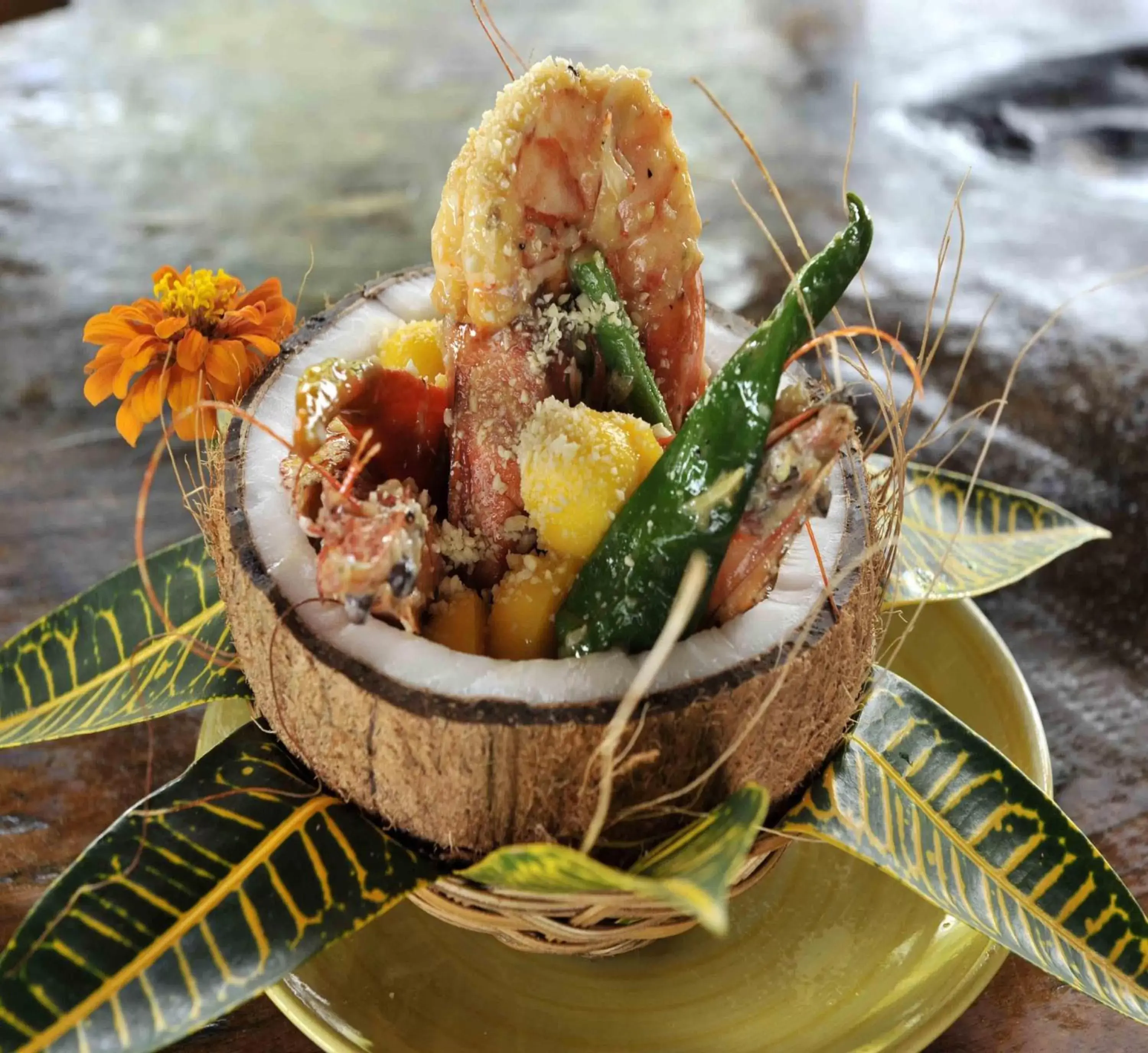 Food in Badian Island Wellness Resort