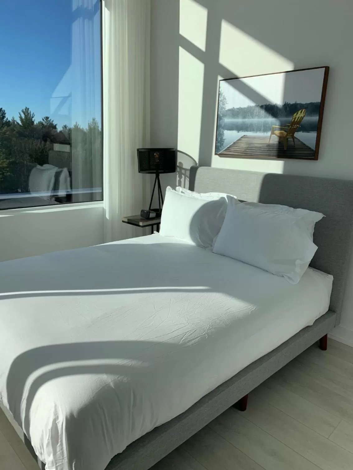 Bed in Muskoka Bay Resort