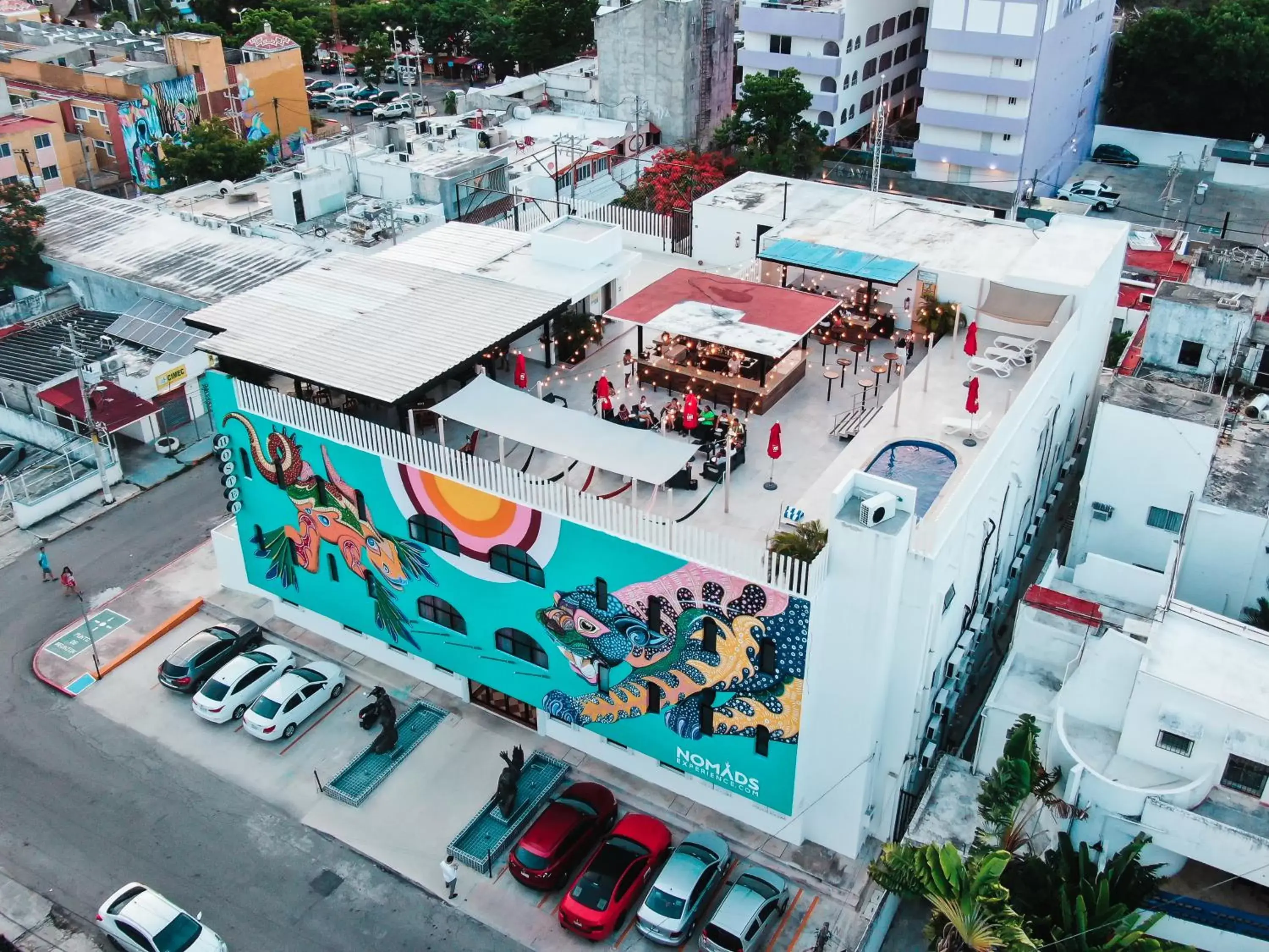 Property building, Bird's-eye View in Nomads Party Hostel