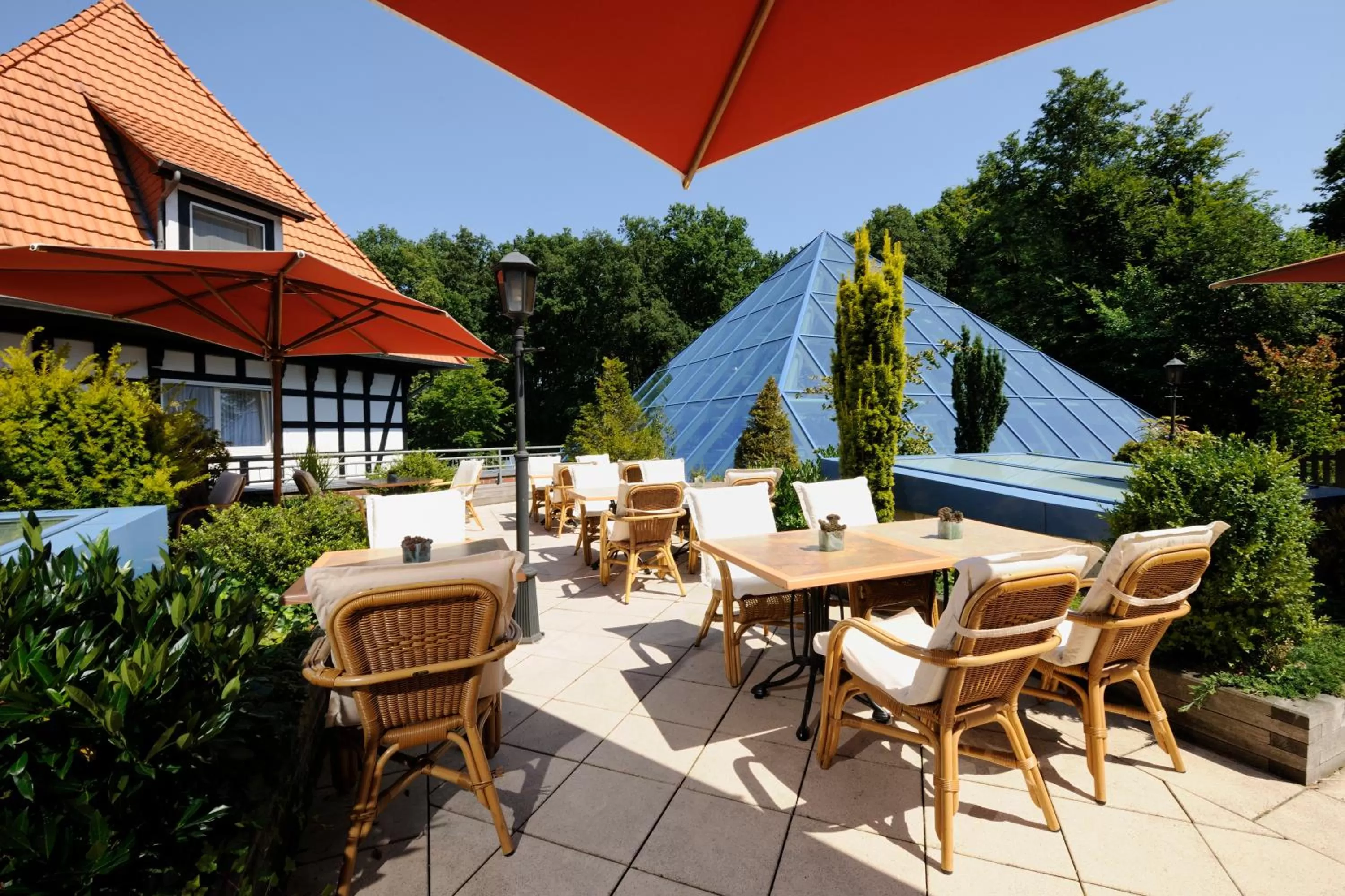 Balcony/Terrace in VILA VITA Burghotel Dinklage
