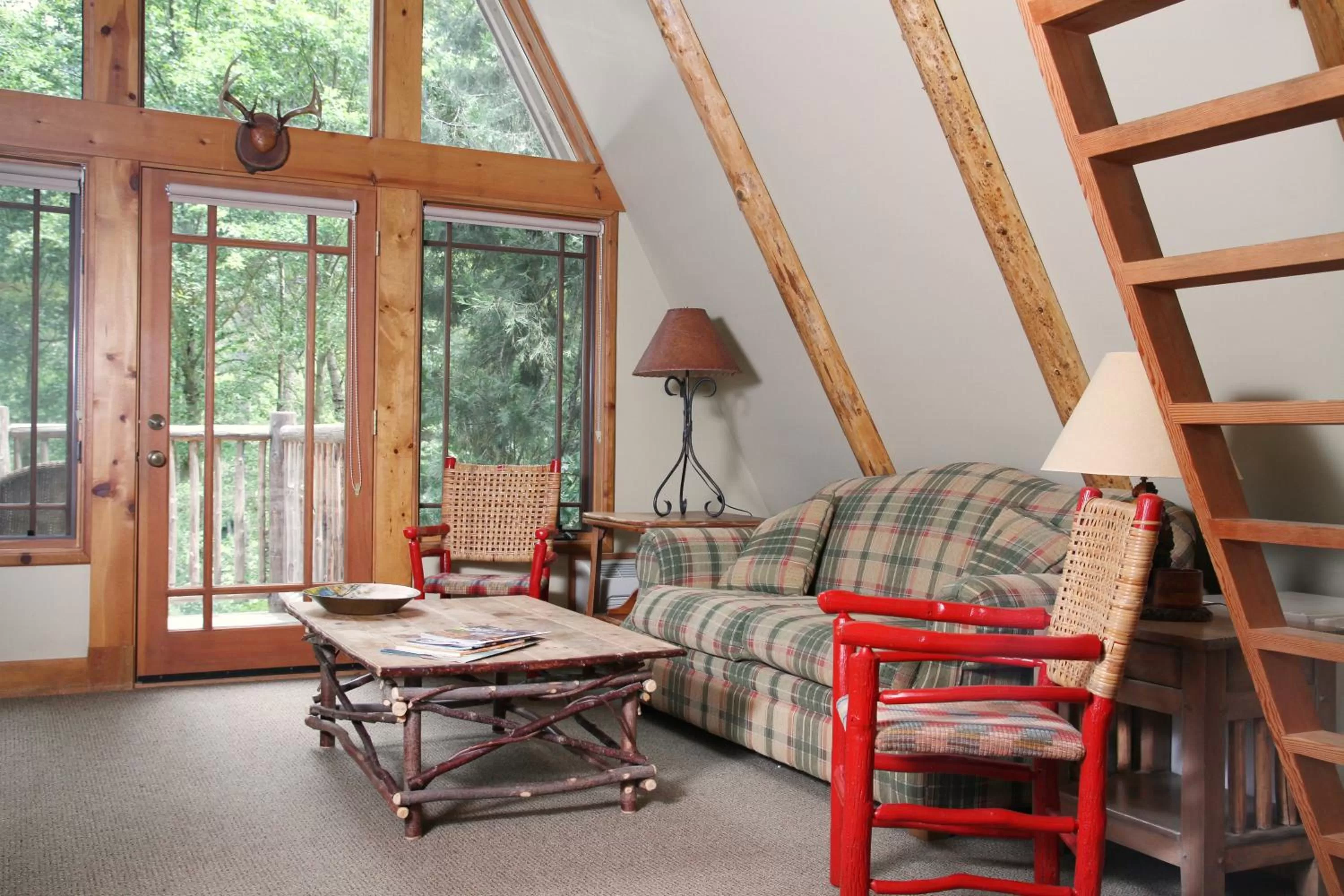 Seating area in Weasku Inn