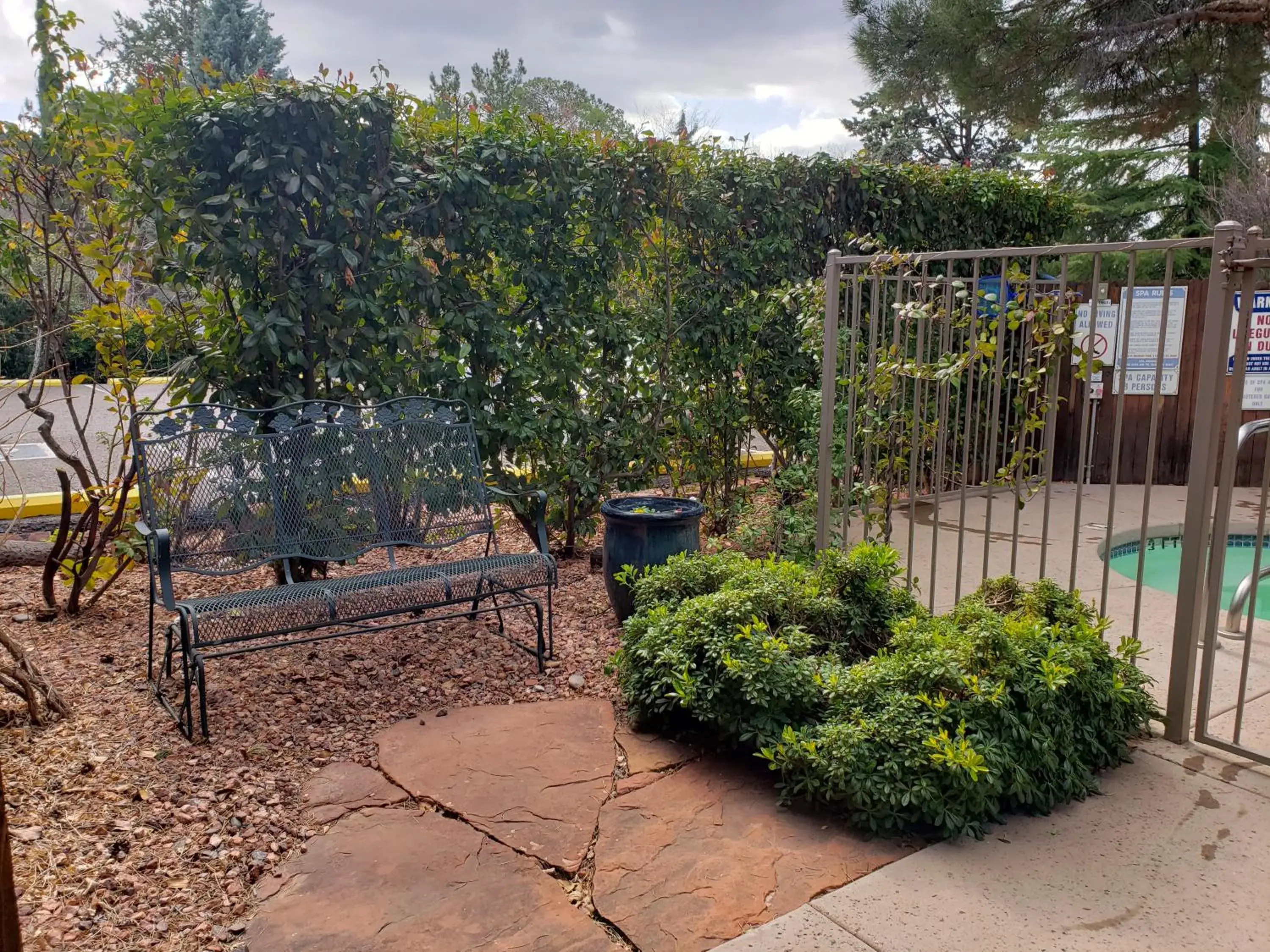 Inner courtyard view in Baby Quail Inn