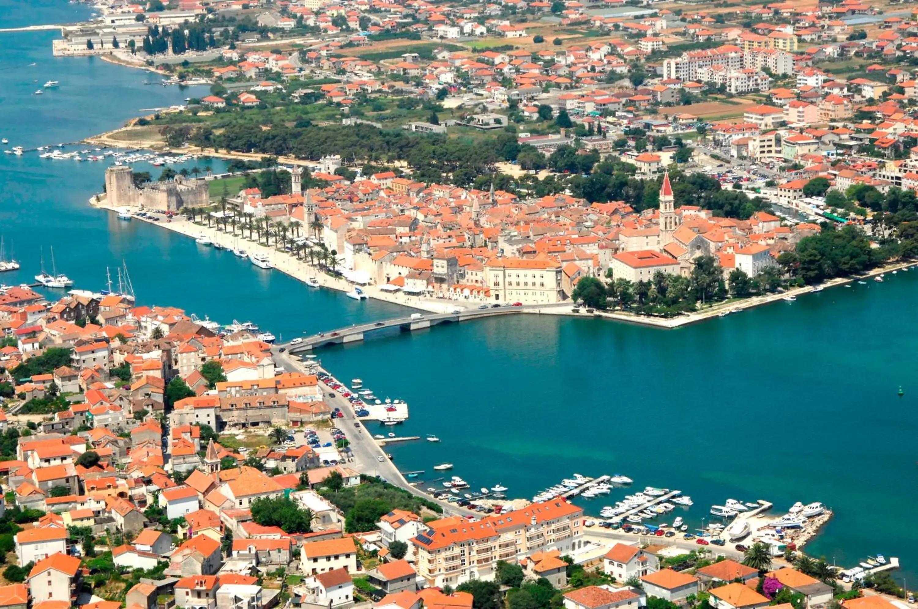 Bird's eye view, Bird's-eye View in Hotel Trogir Palace