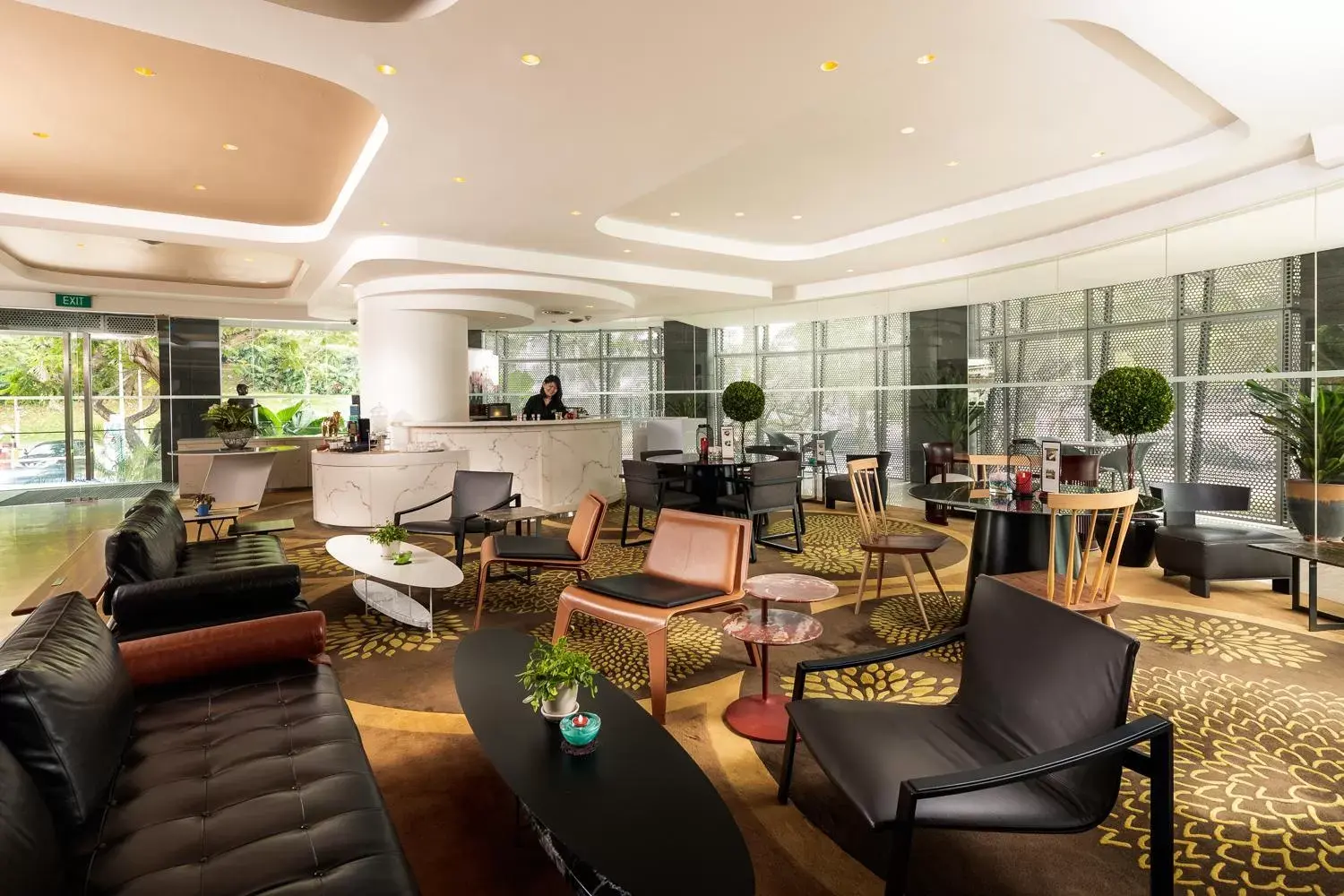 Seating area in D'Hotel Singapore managed by The Ascott Limited