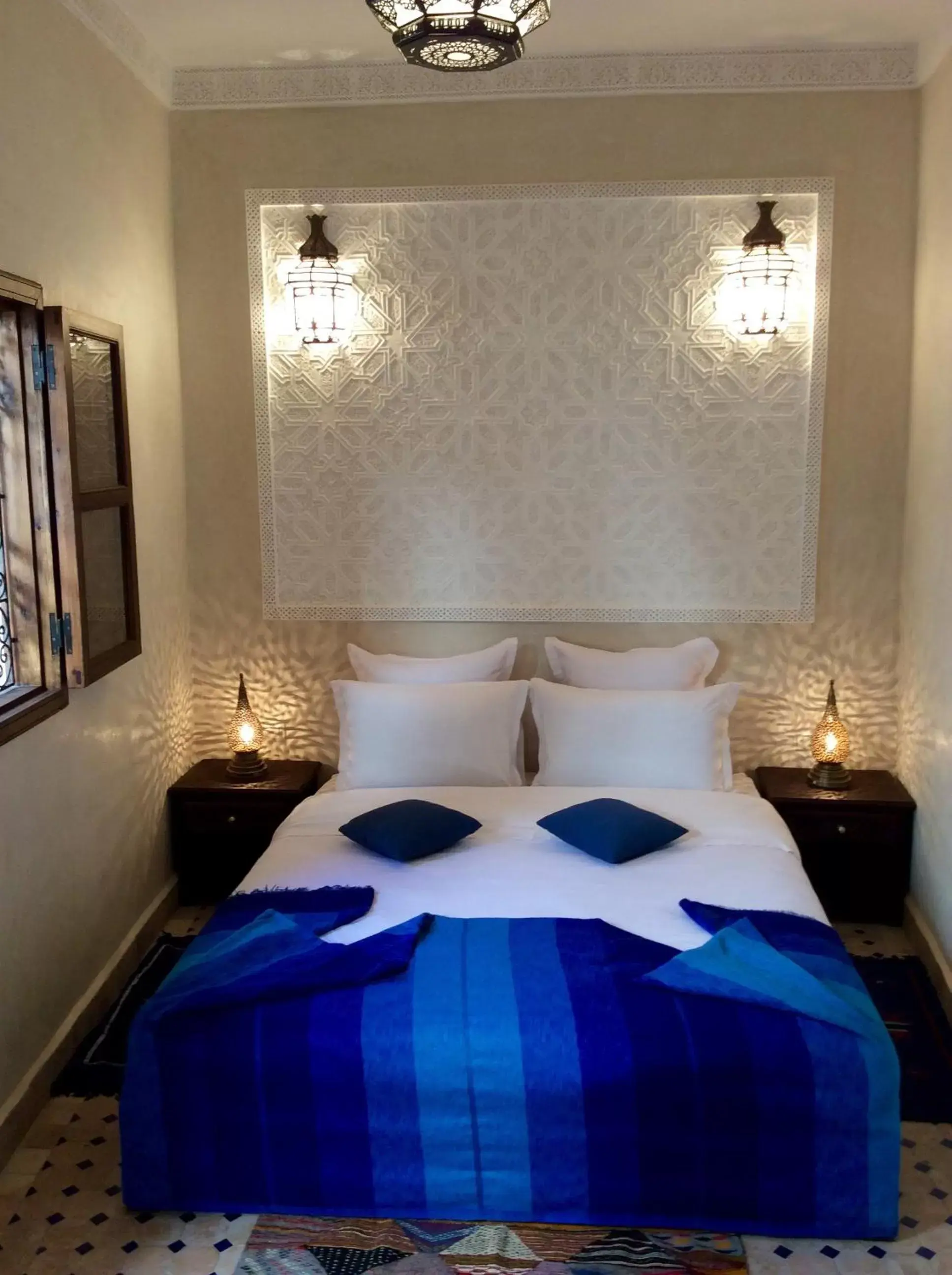 Bed in Riad Ghali Hotel & SPA