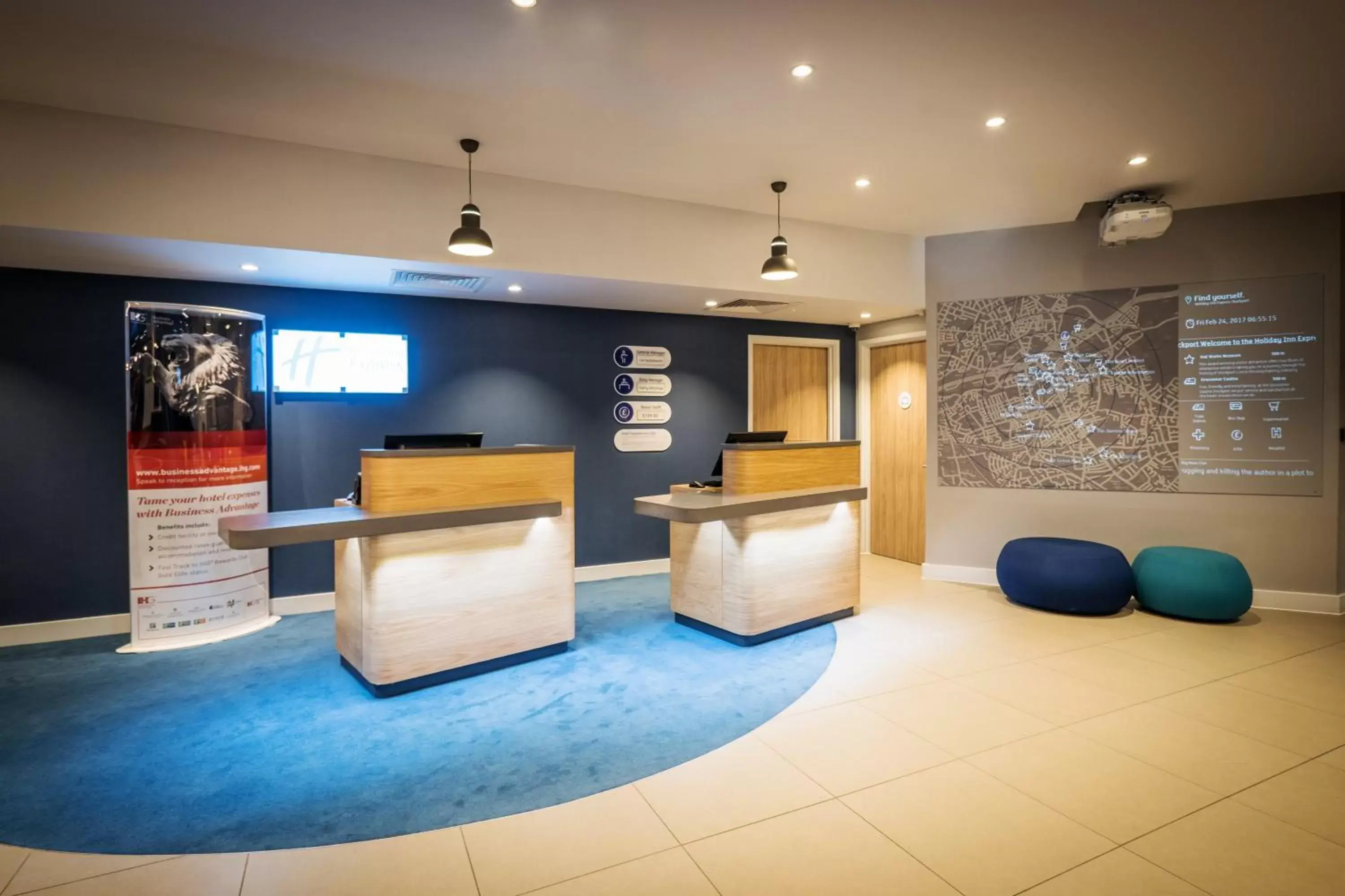 Lobby or reception, Lobby/Reception in Holiday Inn Express - Stockport, an IHG Hotel