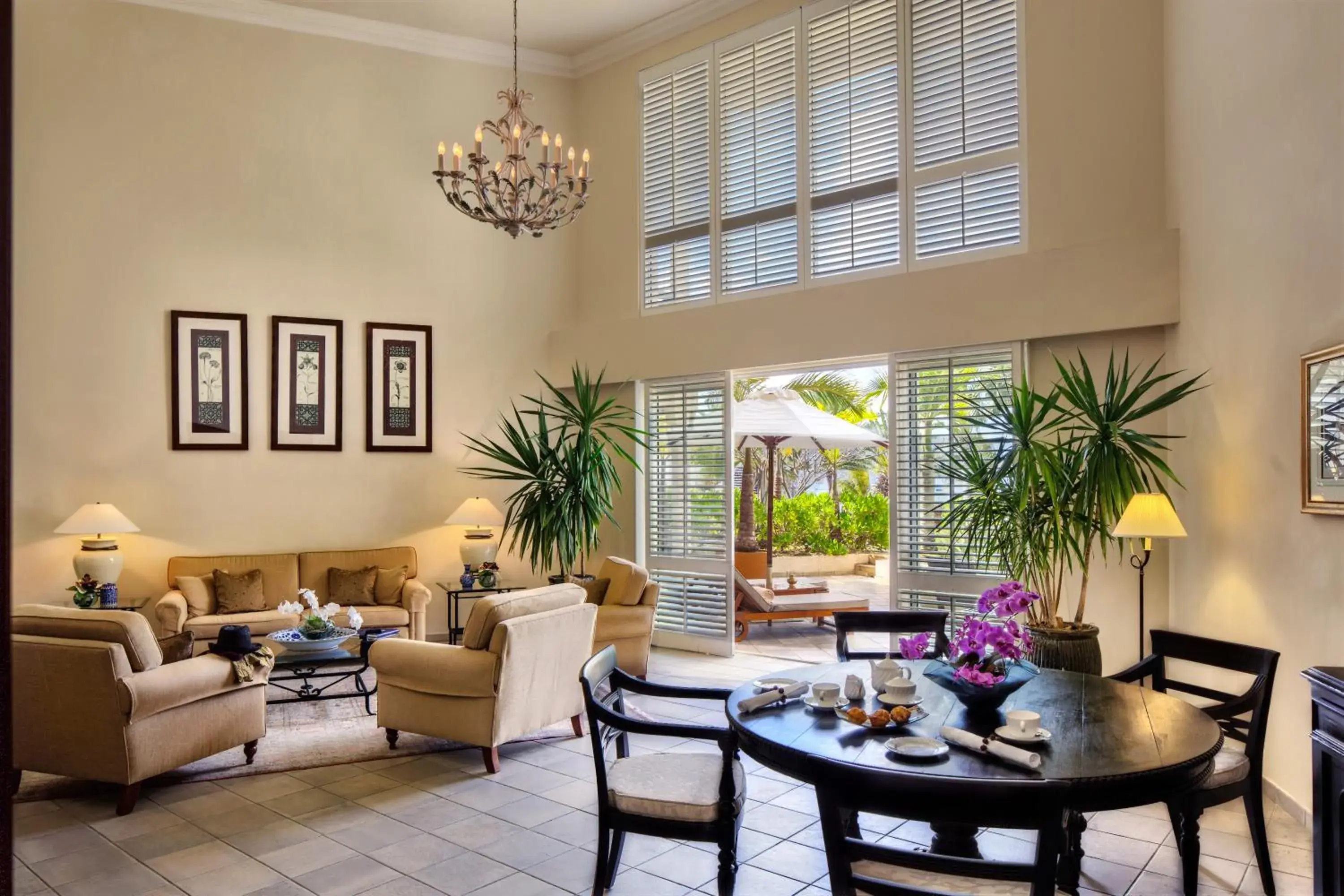 Living room in The Residence Mauritius