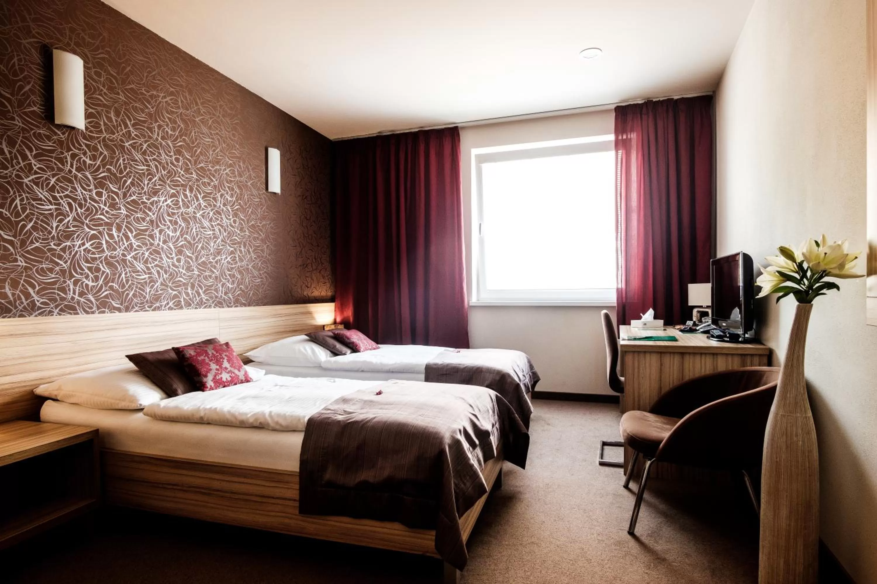 Decorative detail, Bed in Hotel Deluxe with free Wellness and Fitness Centrum