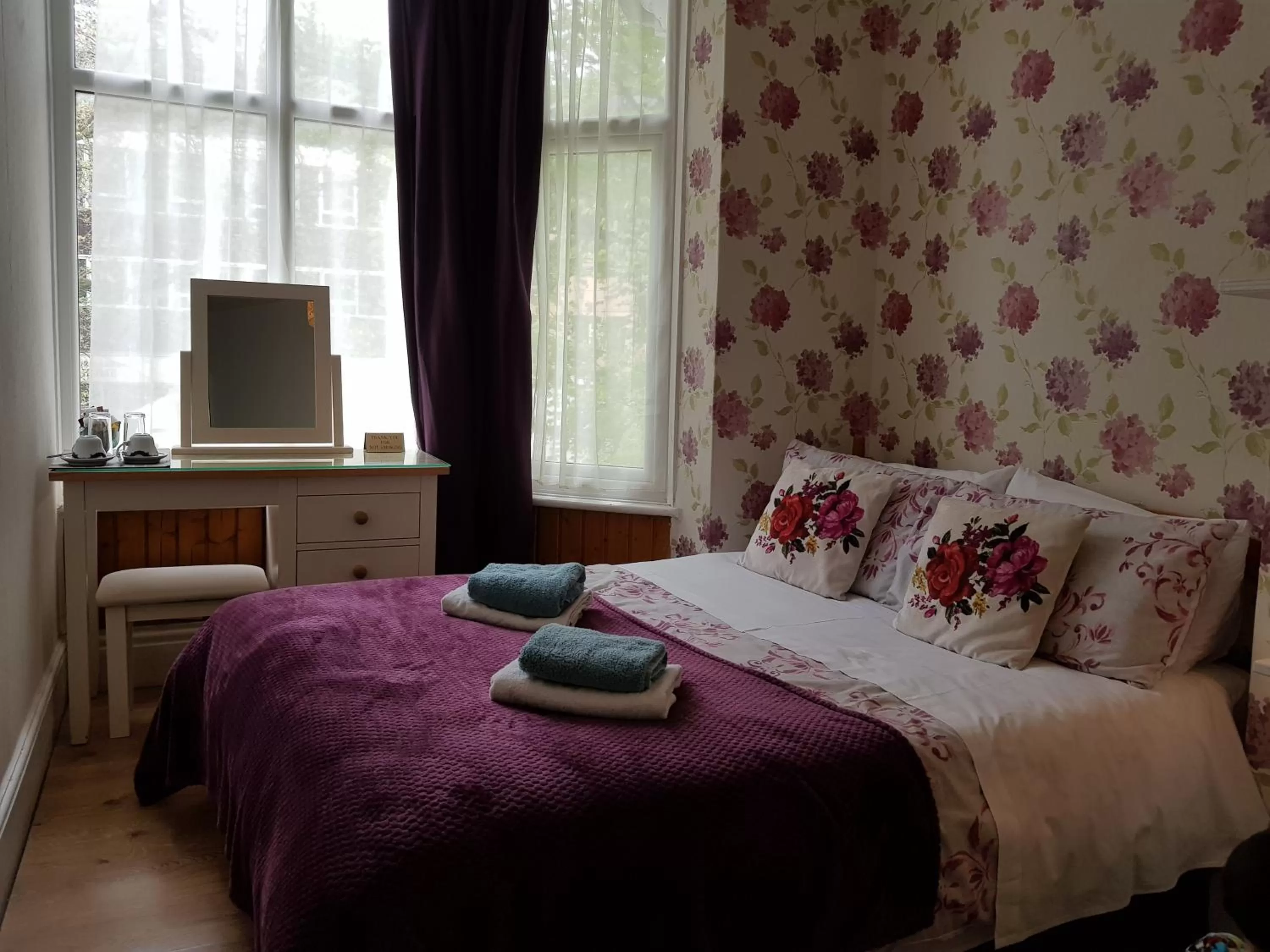 Decorative detail, Bed in Adams Guest House