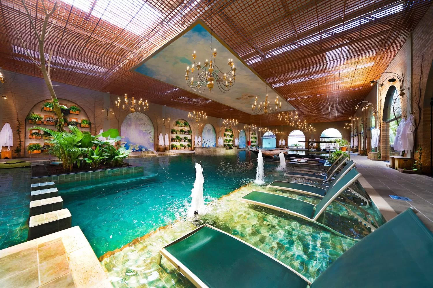 Pool view in Hotel Villa Lobos Spa Romantik