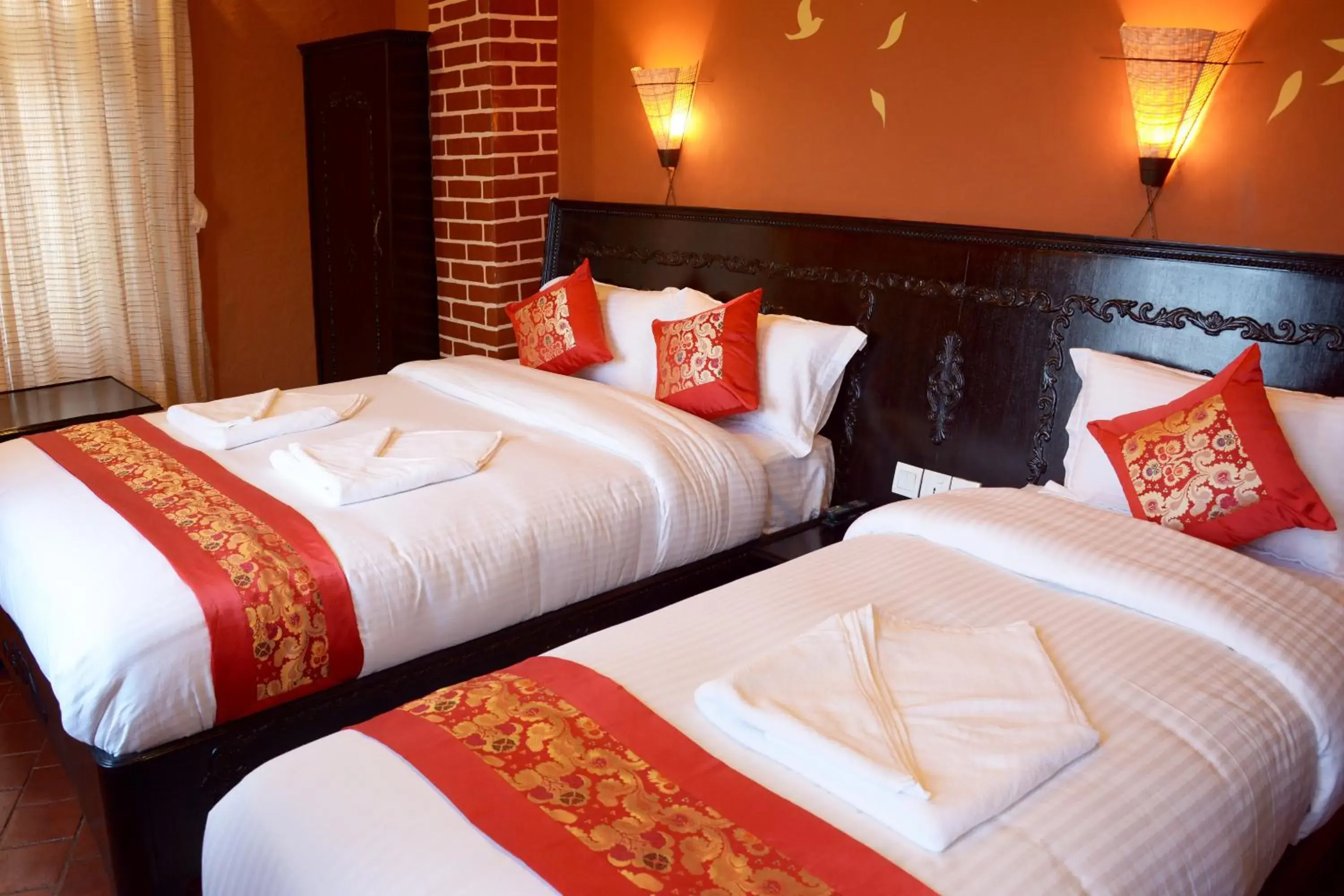 Bed in Kasthamandap Boutique Hotel