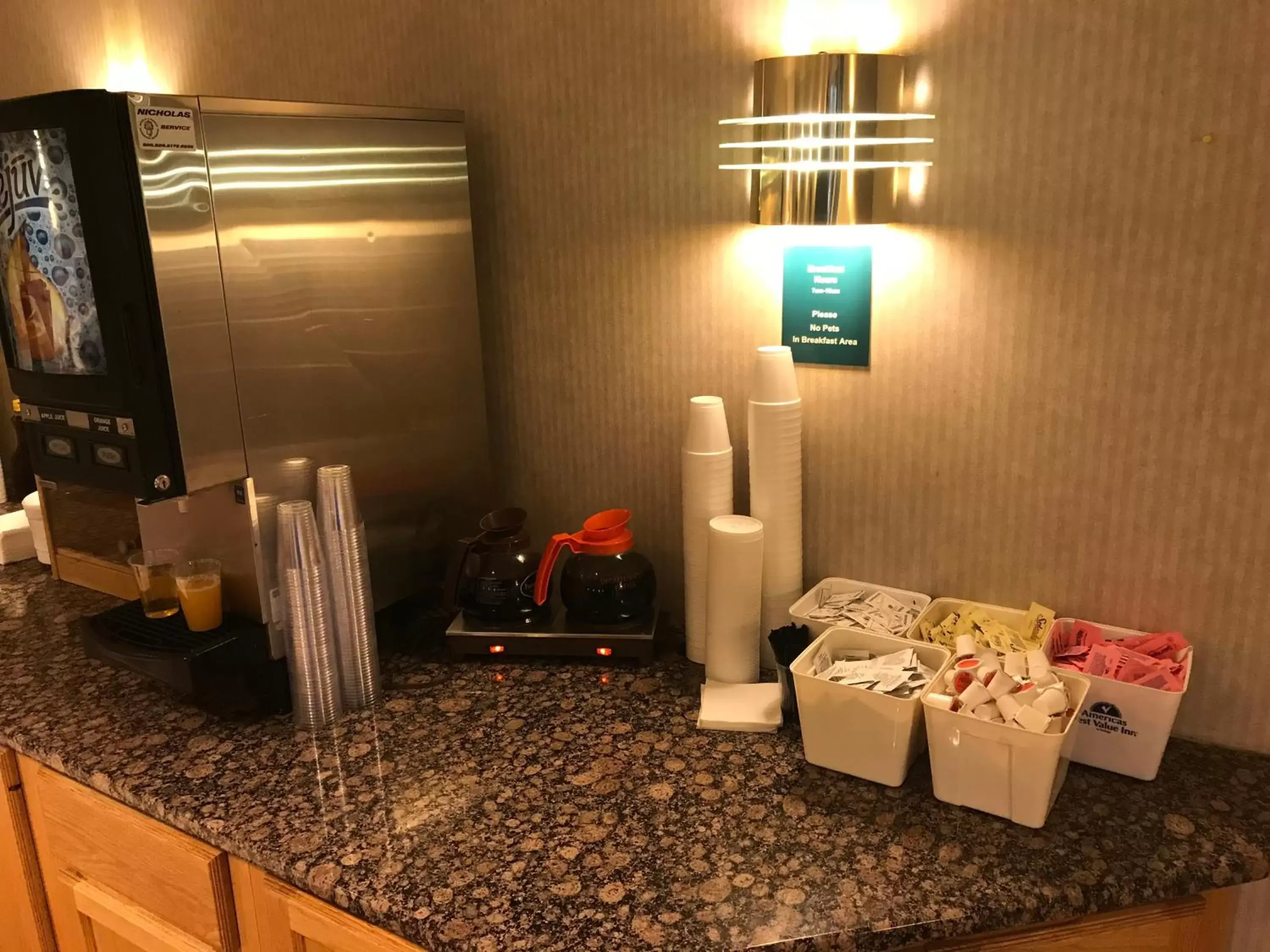 Continental breakfast in Americas Best Value Inn Cedar City