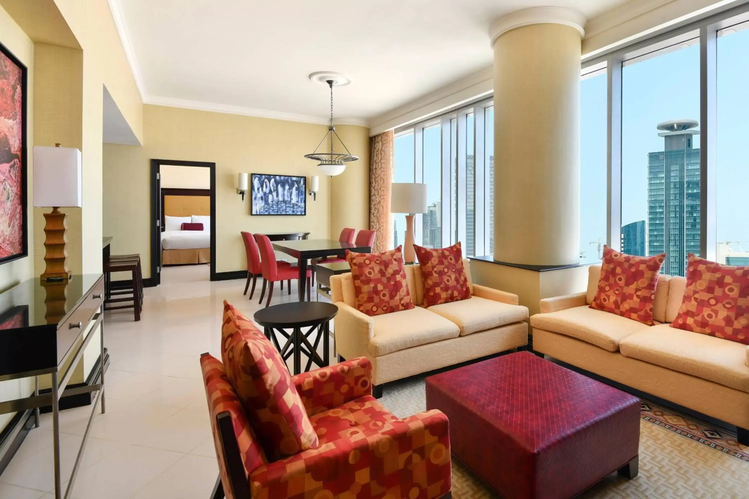 Living room, Seating Area in Marriott Marquis City Center Doha Hotel