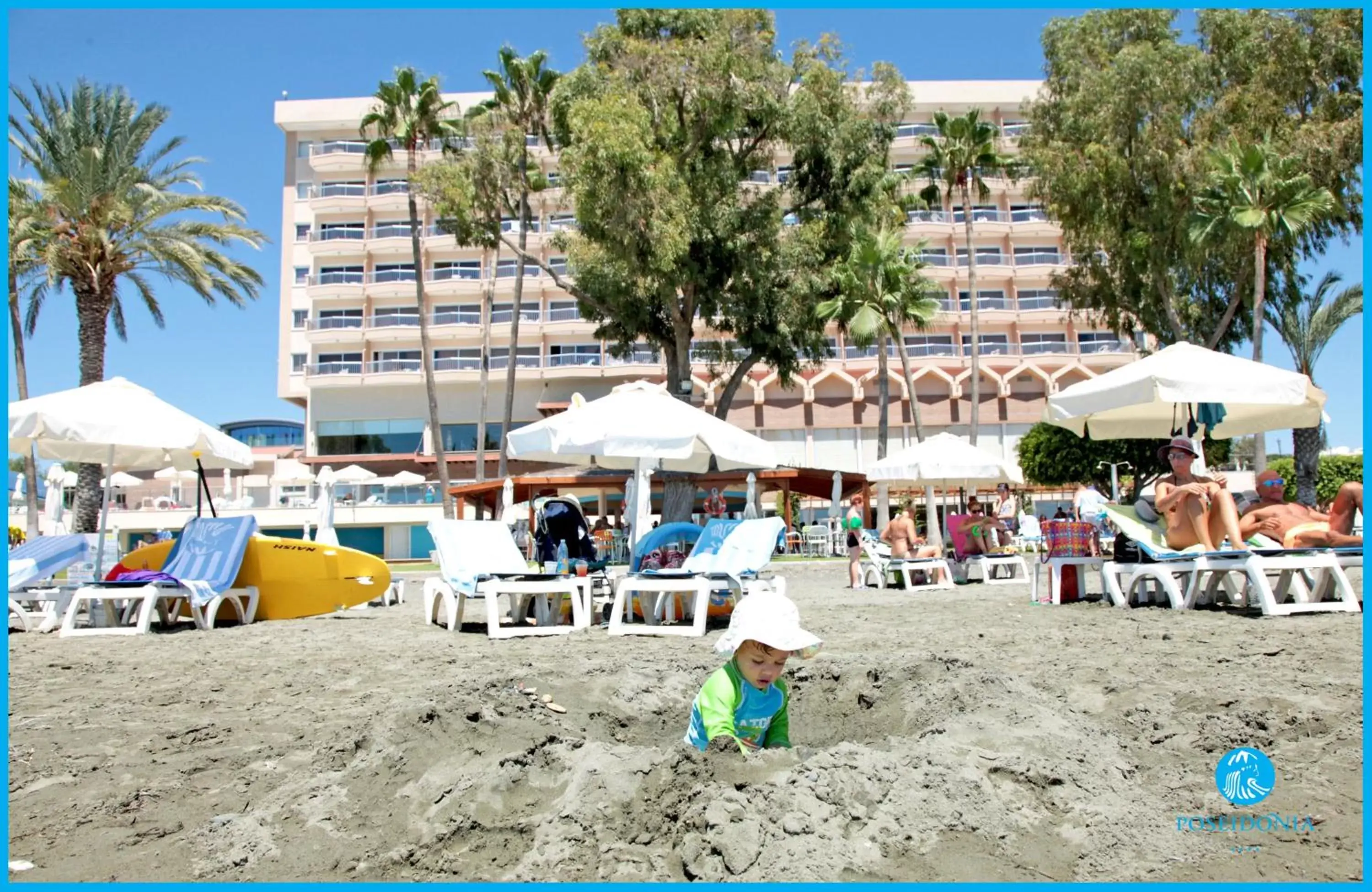 Property building, Beach in Poseidonia Beach Hotel