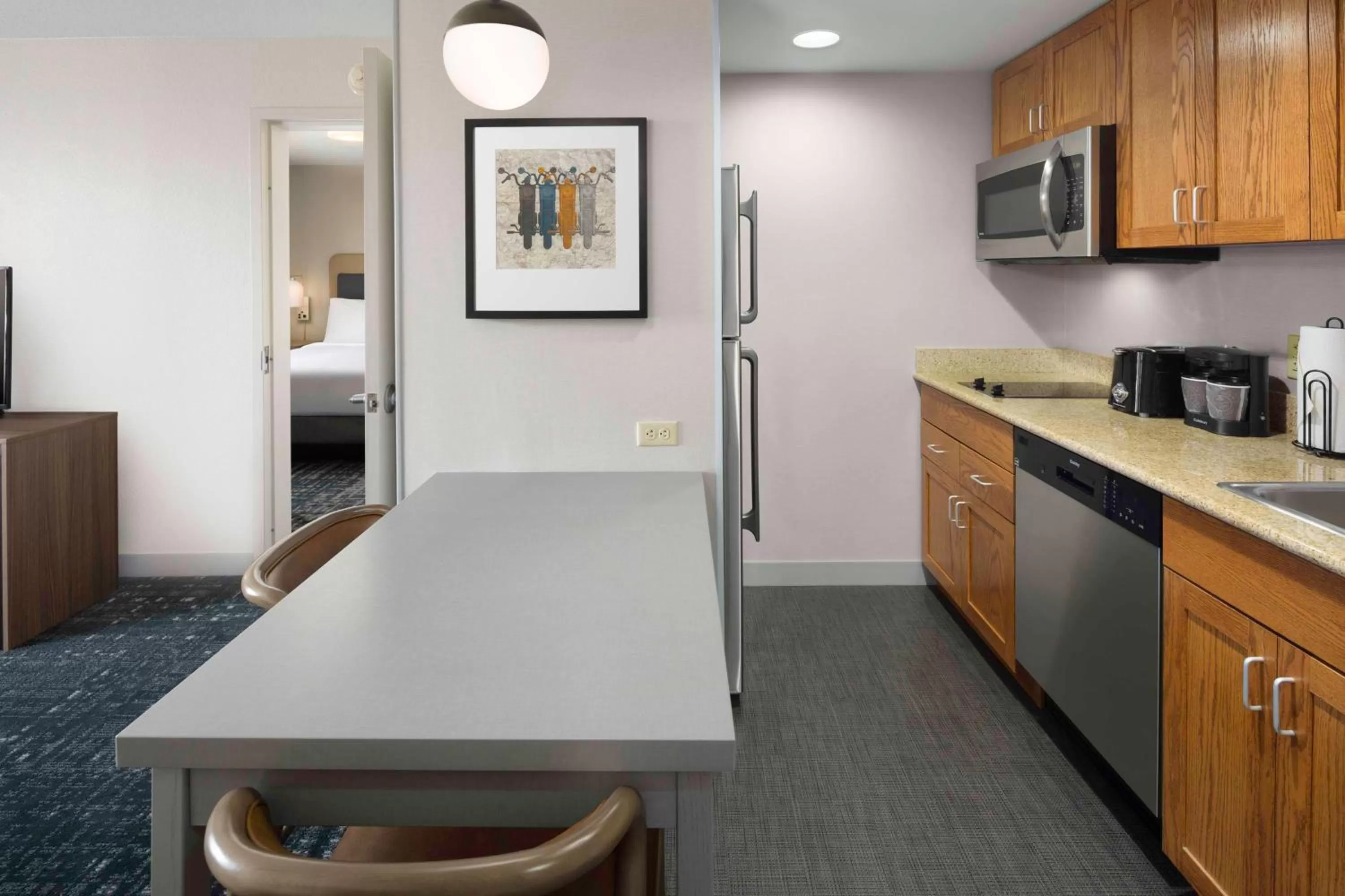 Kitchen or kitchenette in Homewood Suites by Hilton Newburgh-Stewart Airport