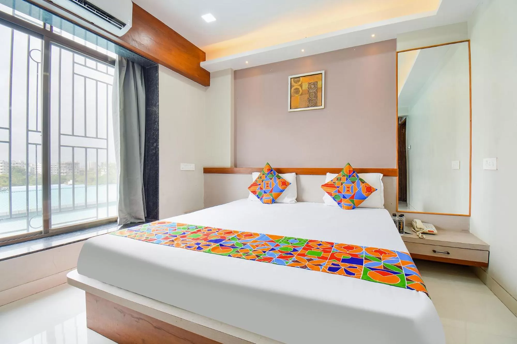 Bed in FabHotel Prime Rajmudra - Nr Butterfly Park - Hinjawadi