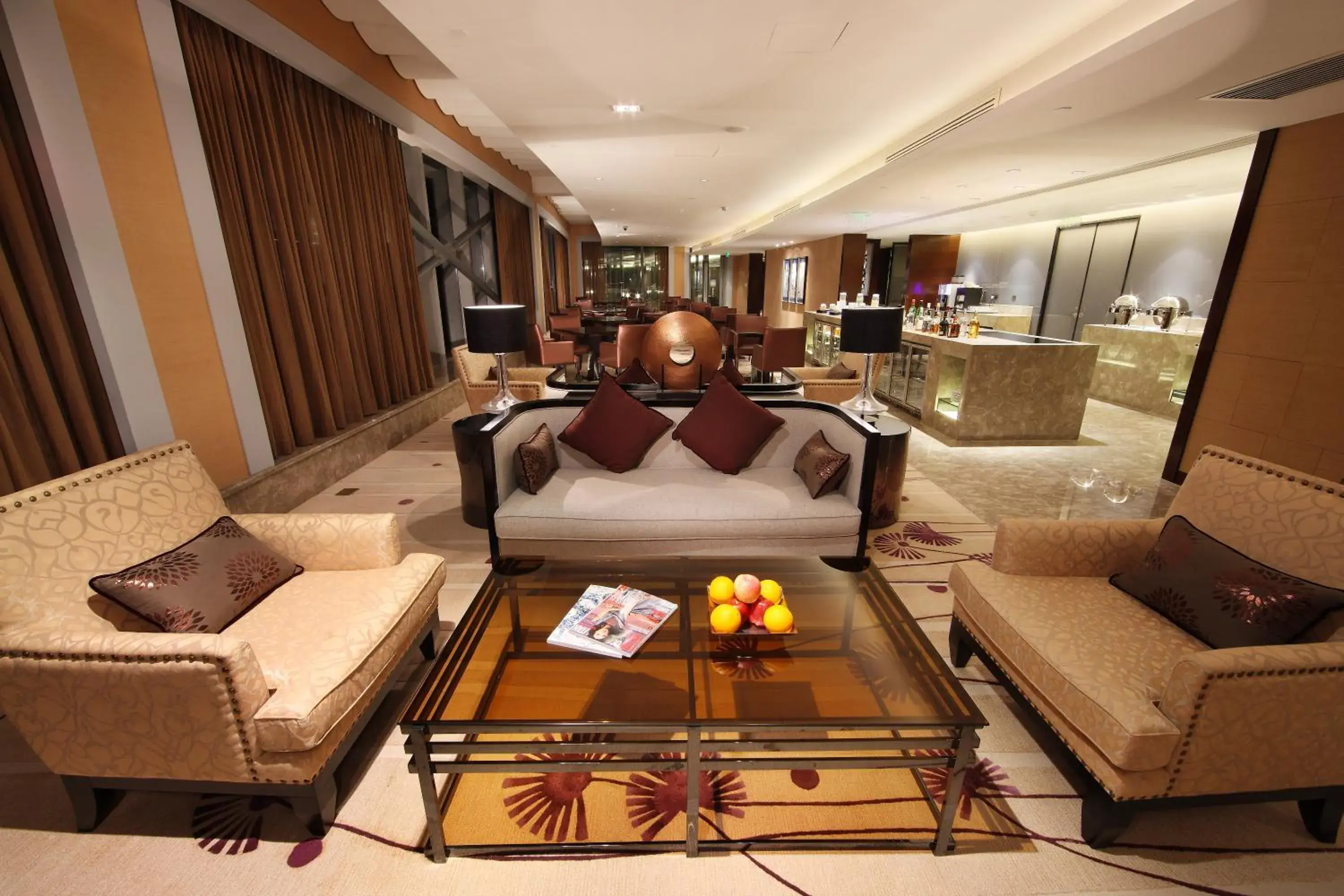 Lounge or bar, Lobby/Reception in Crowne Plaza Huizhou, an IHG Hotel