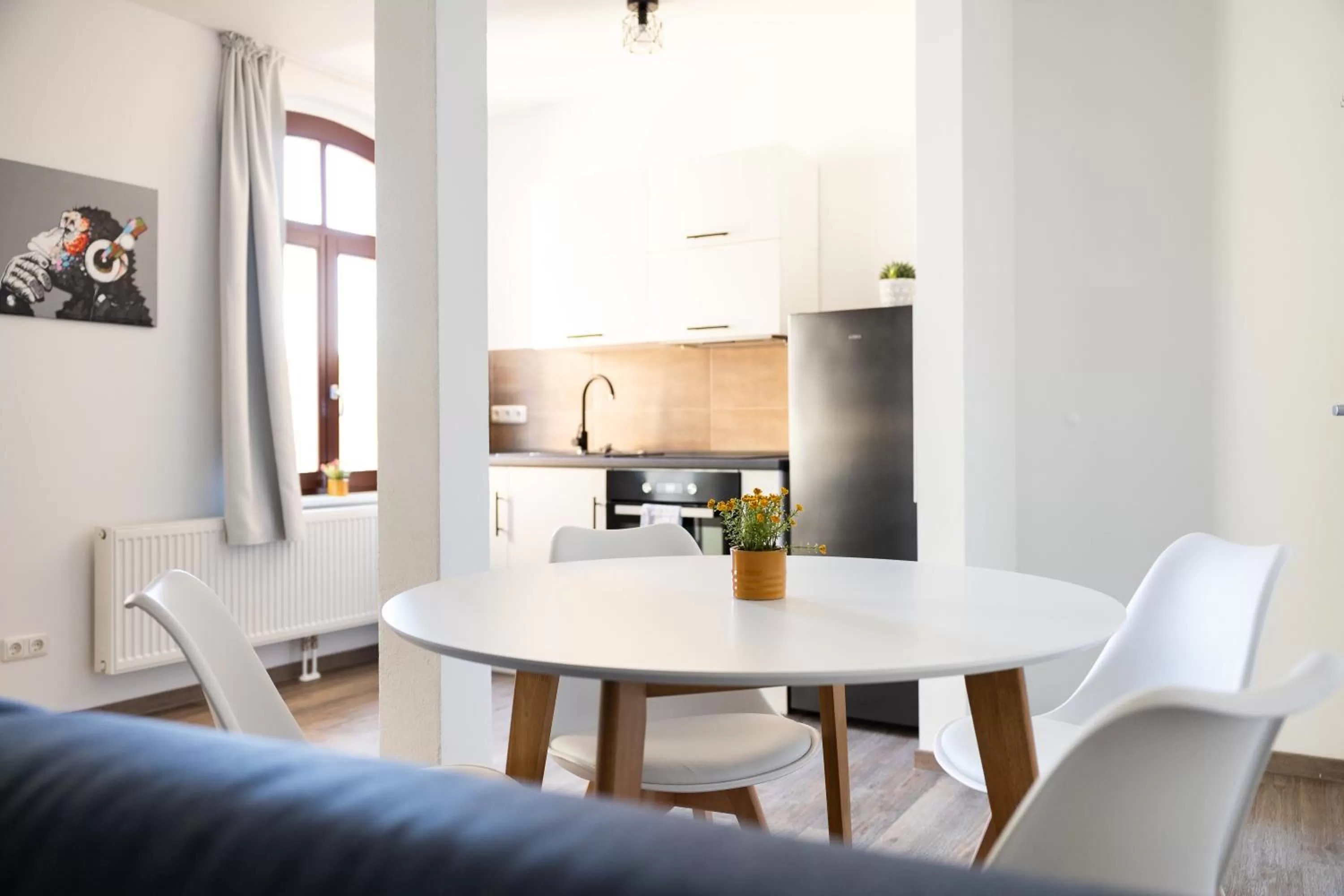 Kitchen or kitchenette in Apartments am Neuen Theater - Altstadt - Zentral - Küche - Wifi - Powered by Ko-Living