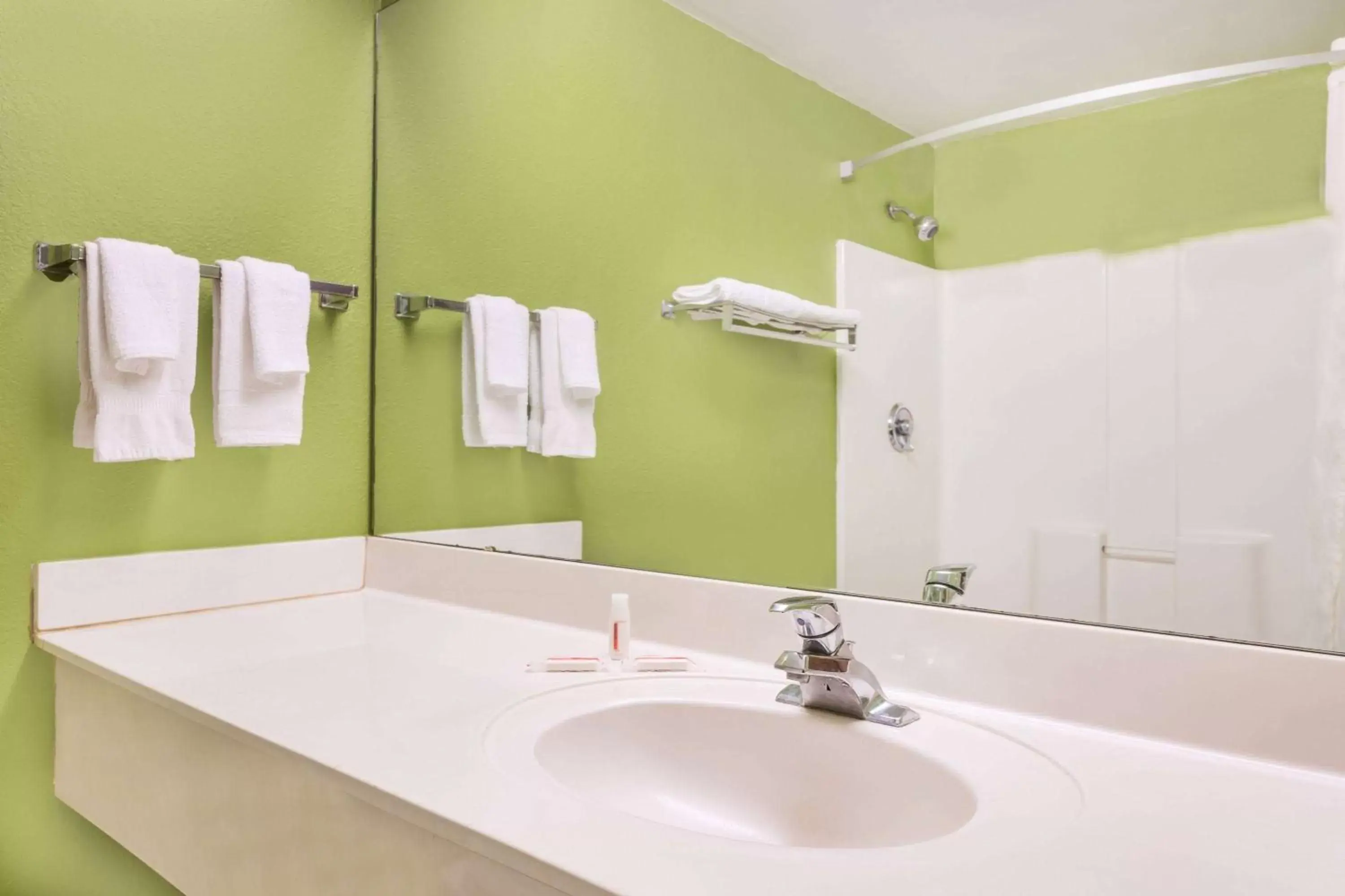 Bathroom in Super 8 by Wyndham Greer/Spartanburg Area