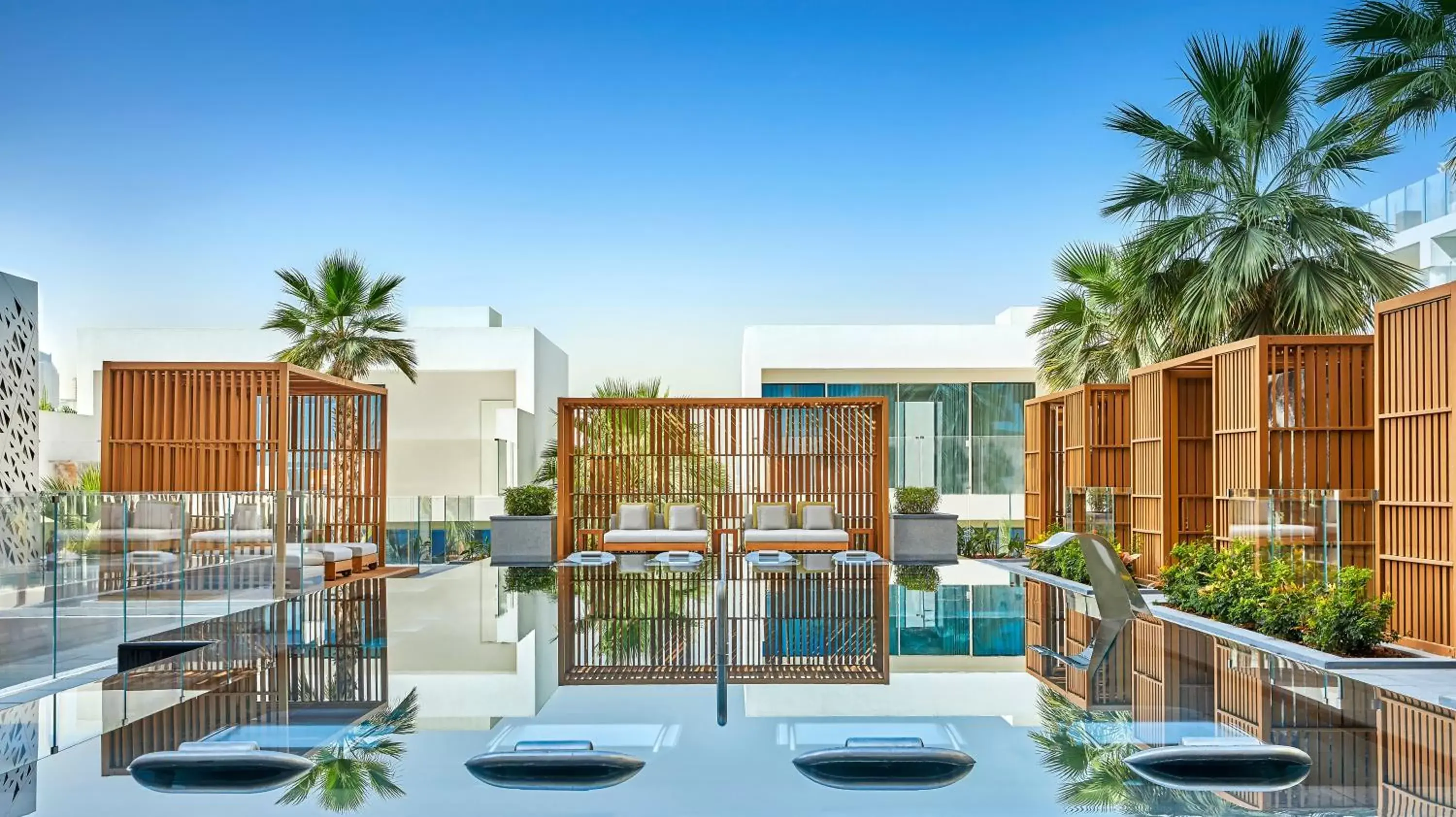 Pool view in FIVE Palm Jumeirah Dubai Pool view in FIVE Palm Jumeirah Dubai