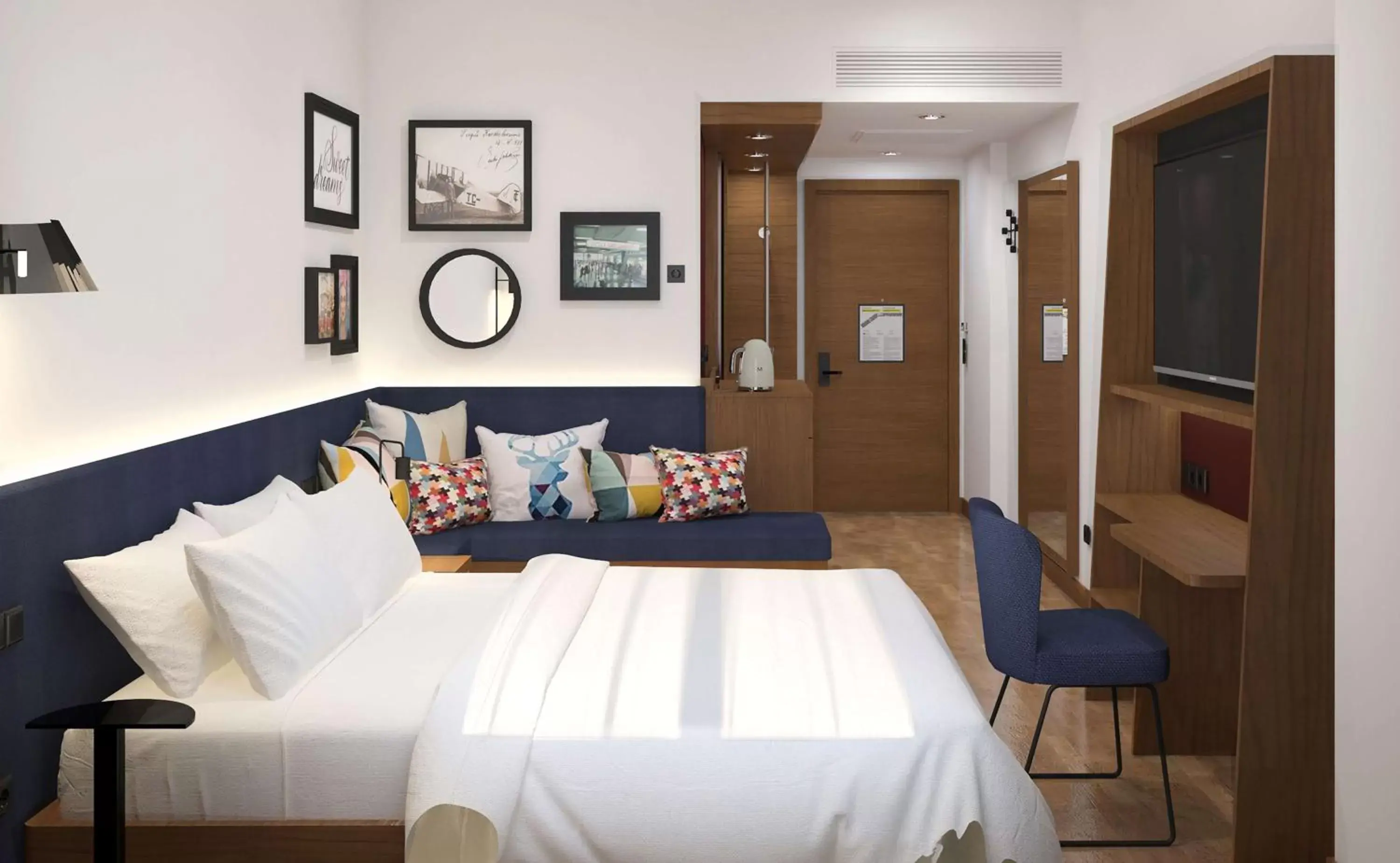 Bedroom, Bed in Hampton By Hilton Istanbul Airport, Arnavutkoy