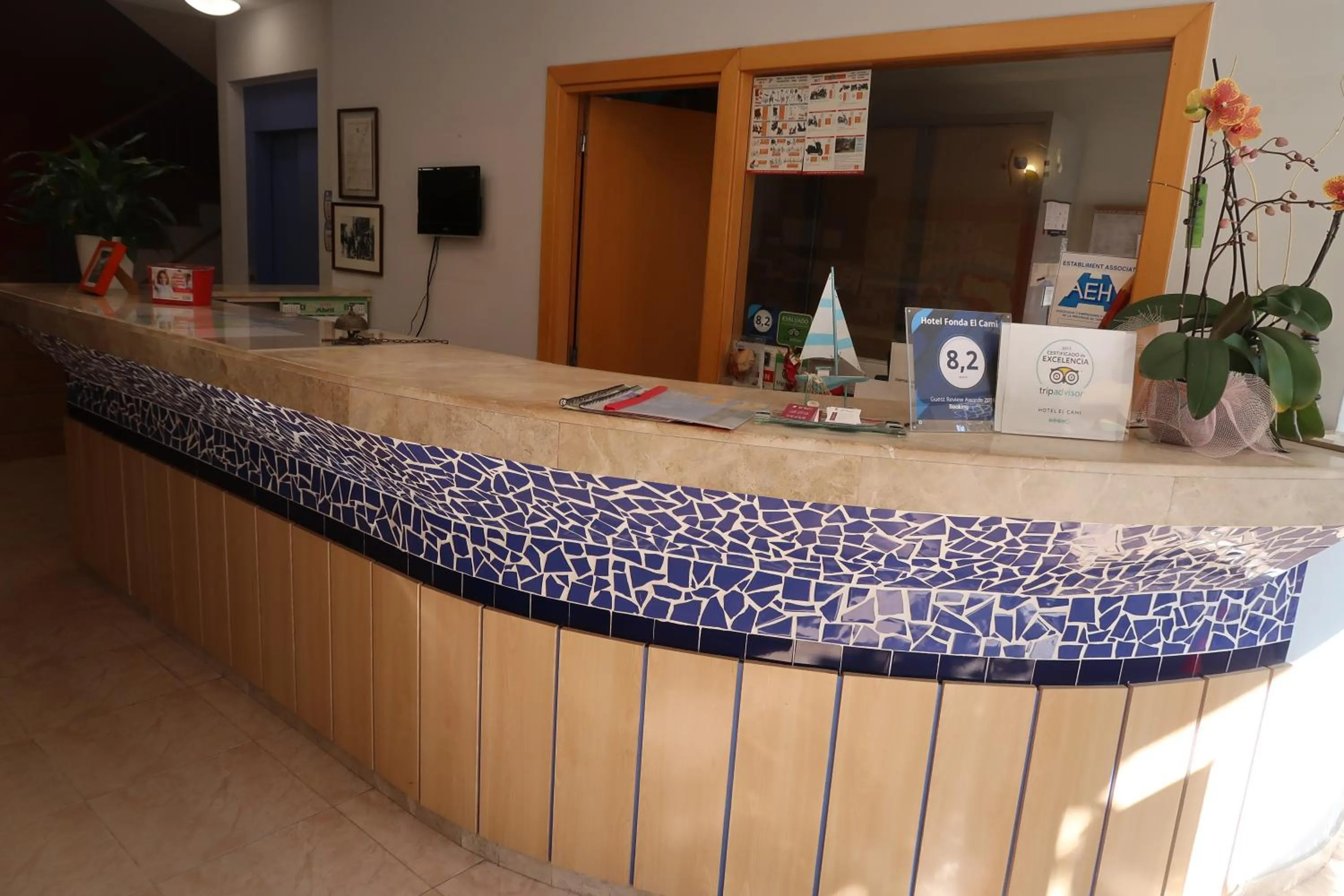 Lobby or reception in El Camí Hotel