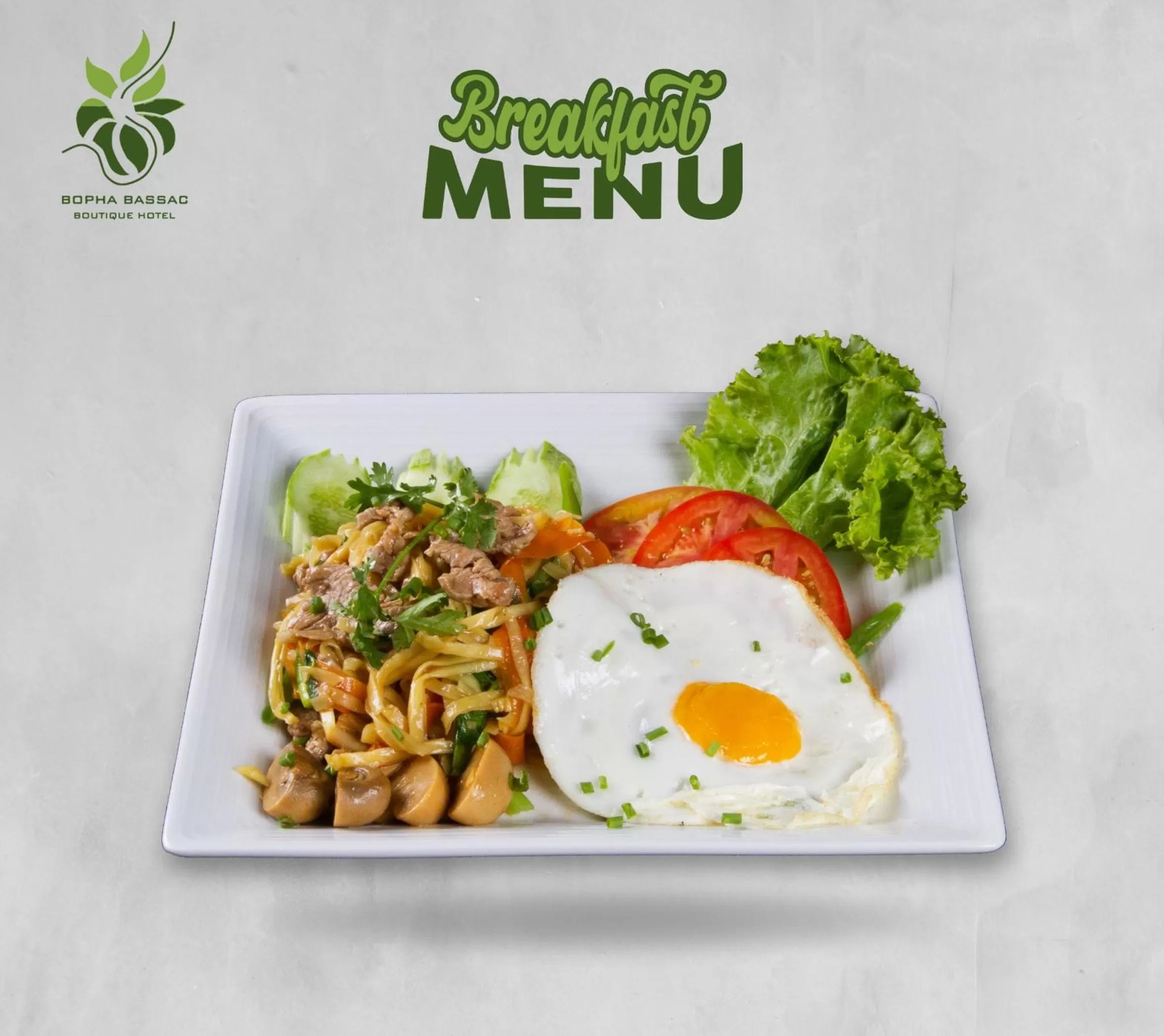 Breakfast in Bopha Bassac Boutique Hotel