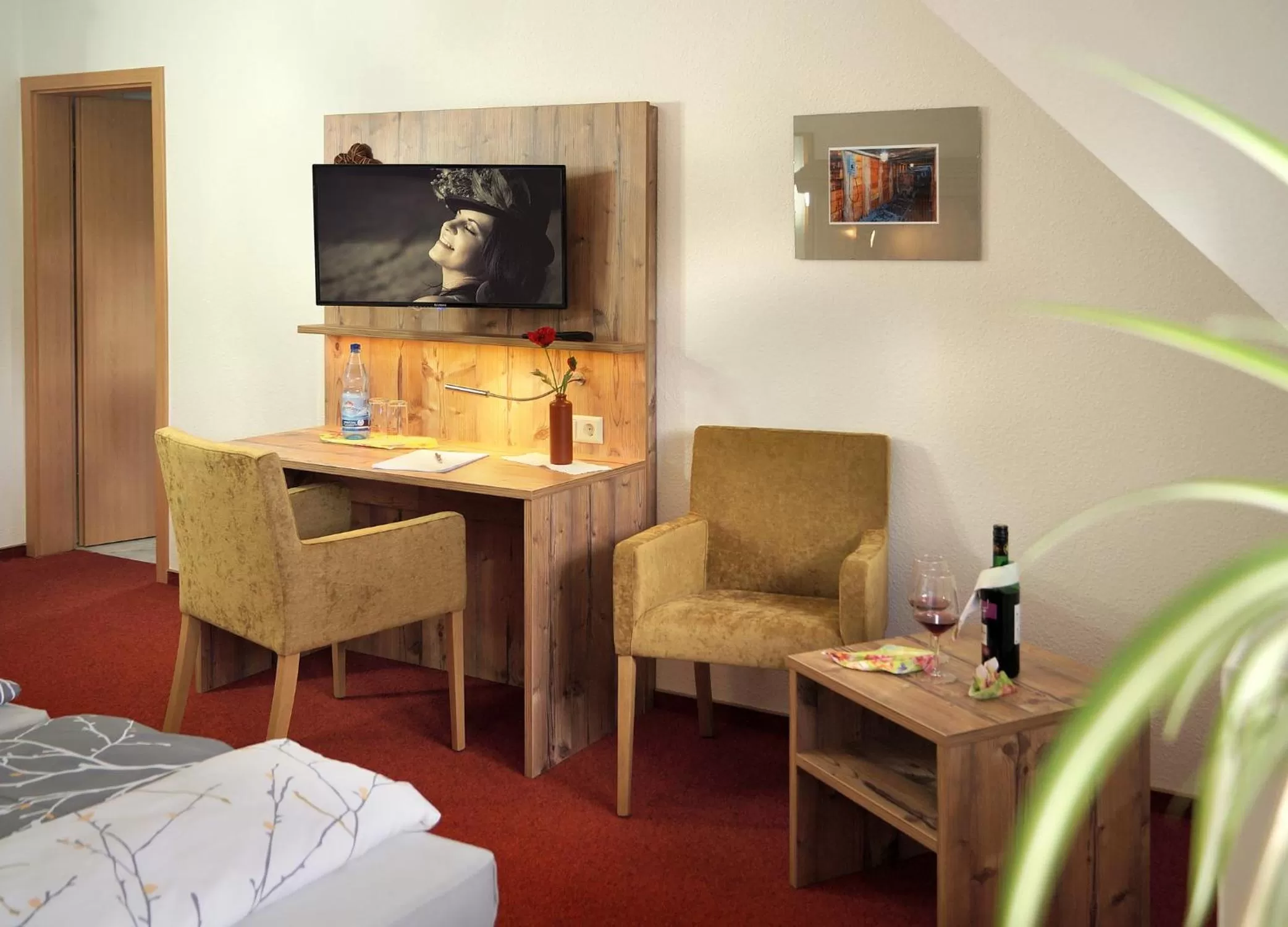 TV and multimedia, Bed in Erzgebirgshotel Misnia Bärenfels