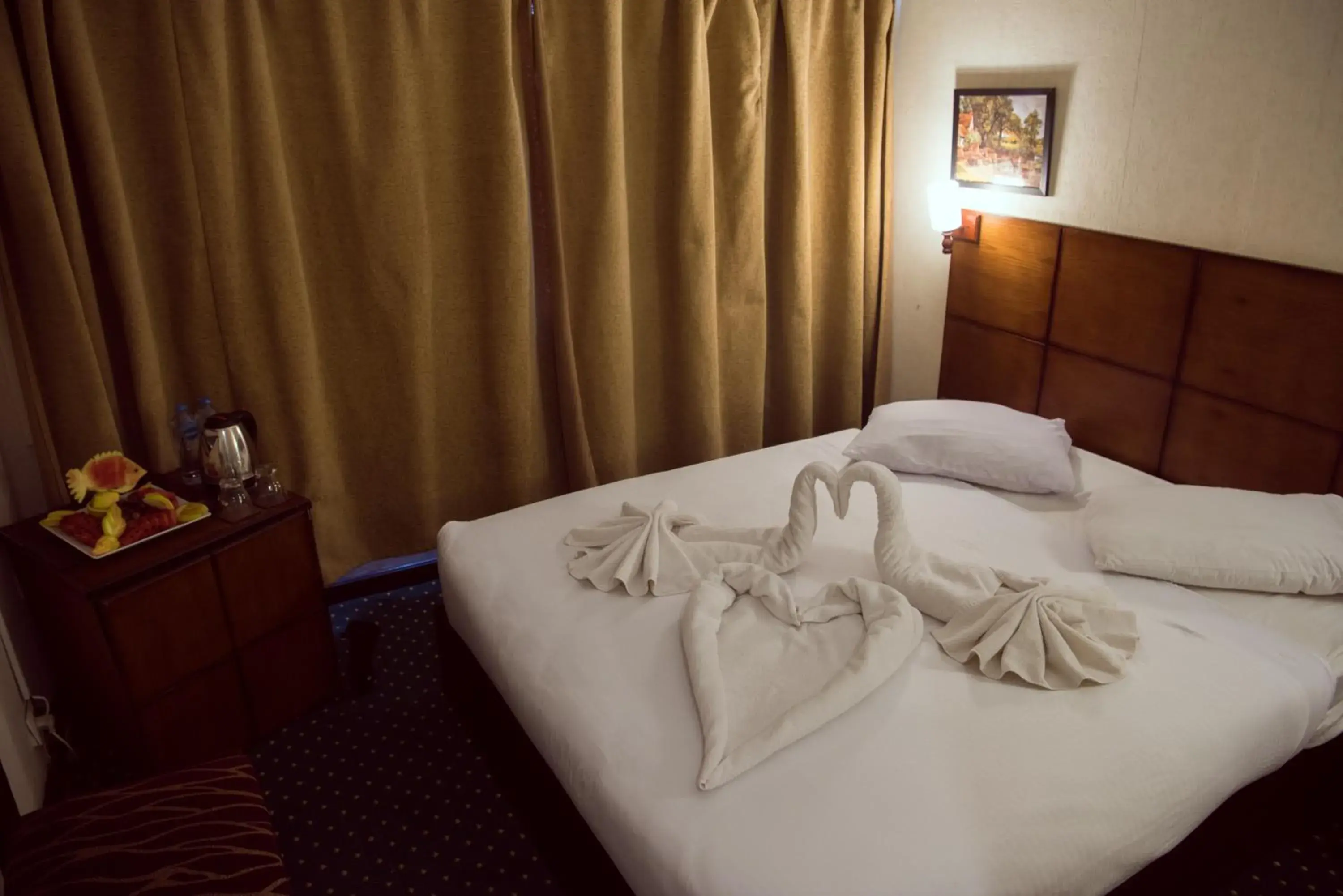 Bed in Salma Hotel Cairo