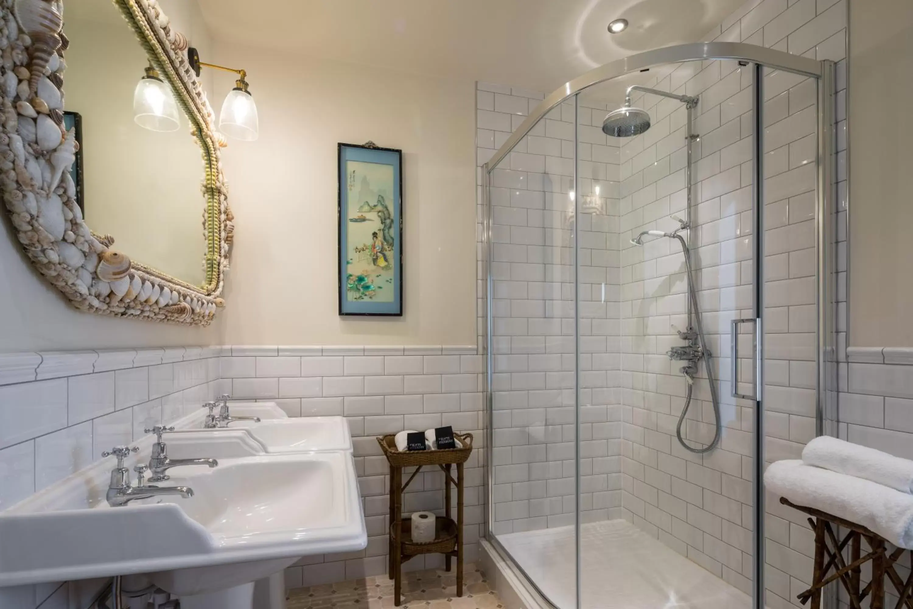 Shower, Bathroom in Tolcarne Beach Colonial Restaurant and Rooms