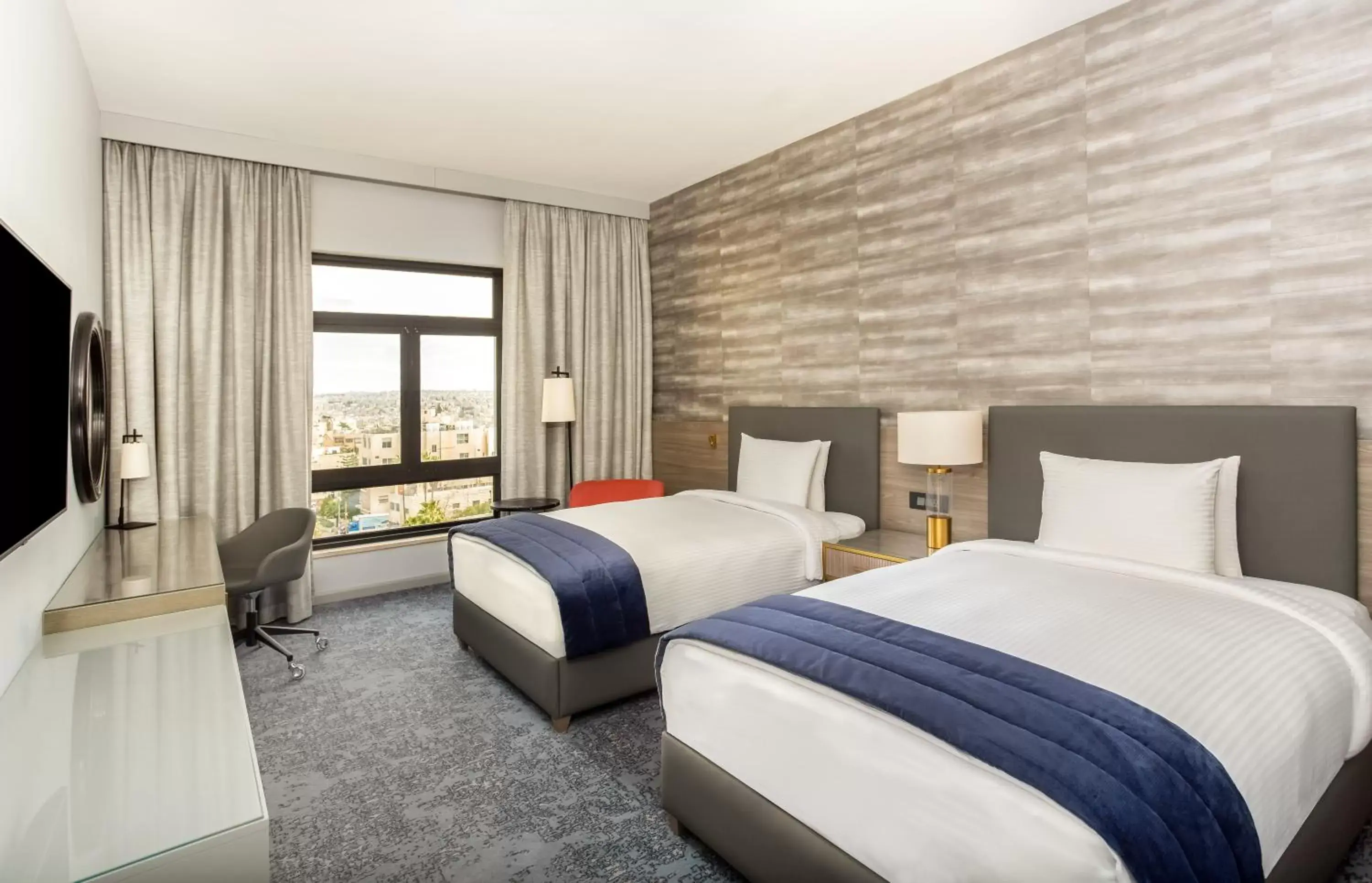 View (from property/room), Bed in InterContinental Amman Jordan by IHG View (from property/room), Bed in InterContinental Amman Jordan by IHG