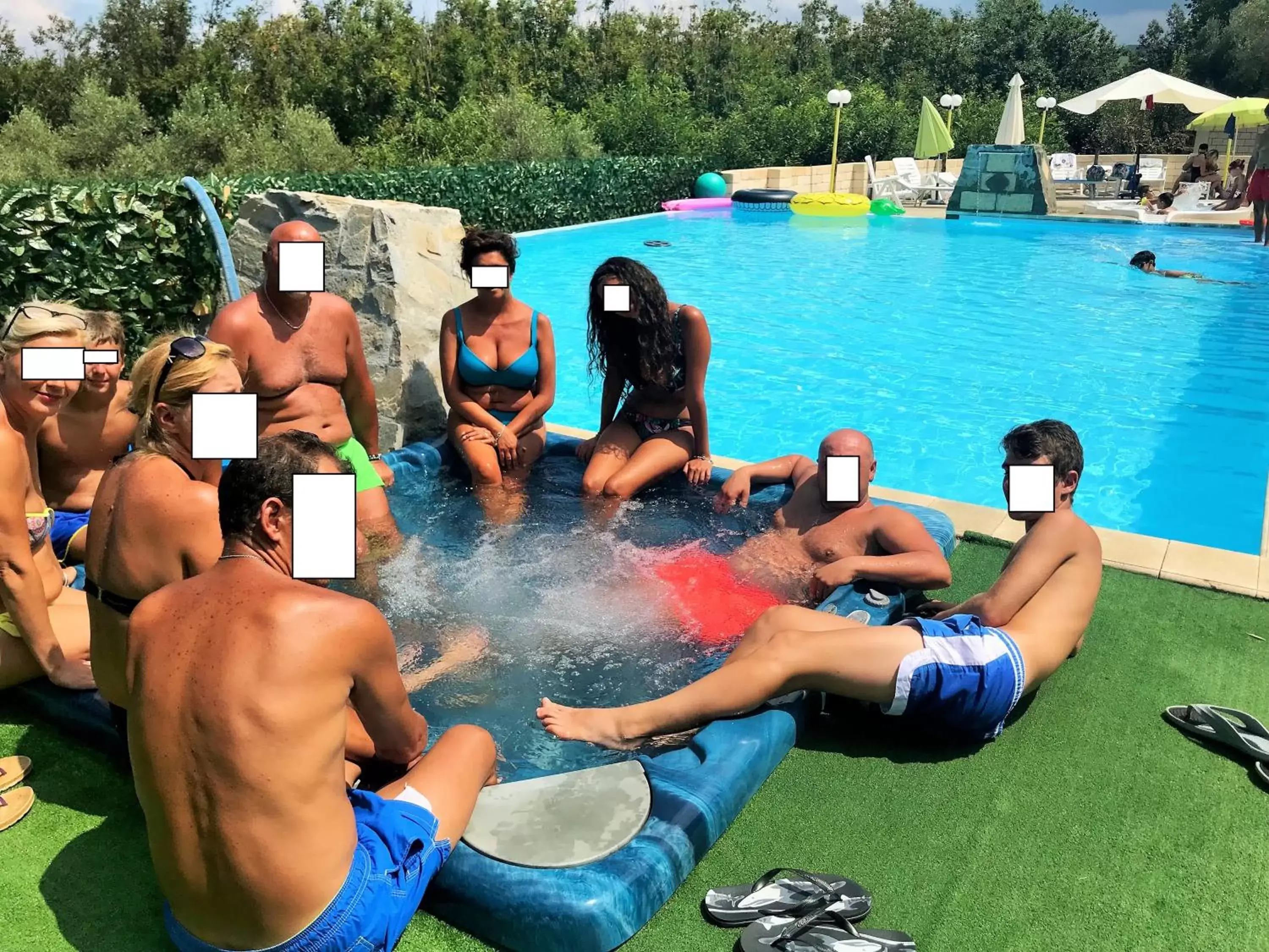 group of guests, Swimming Pool in Green Park Hotel & Residence