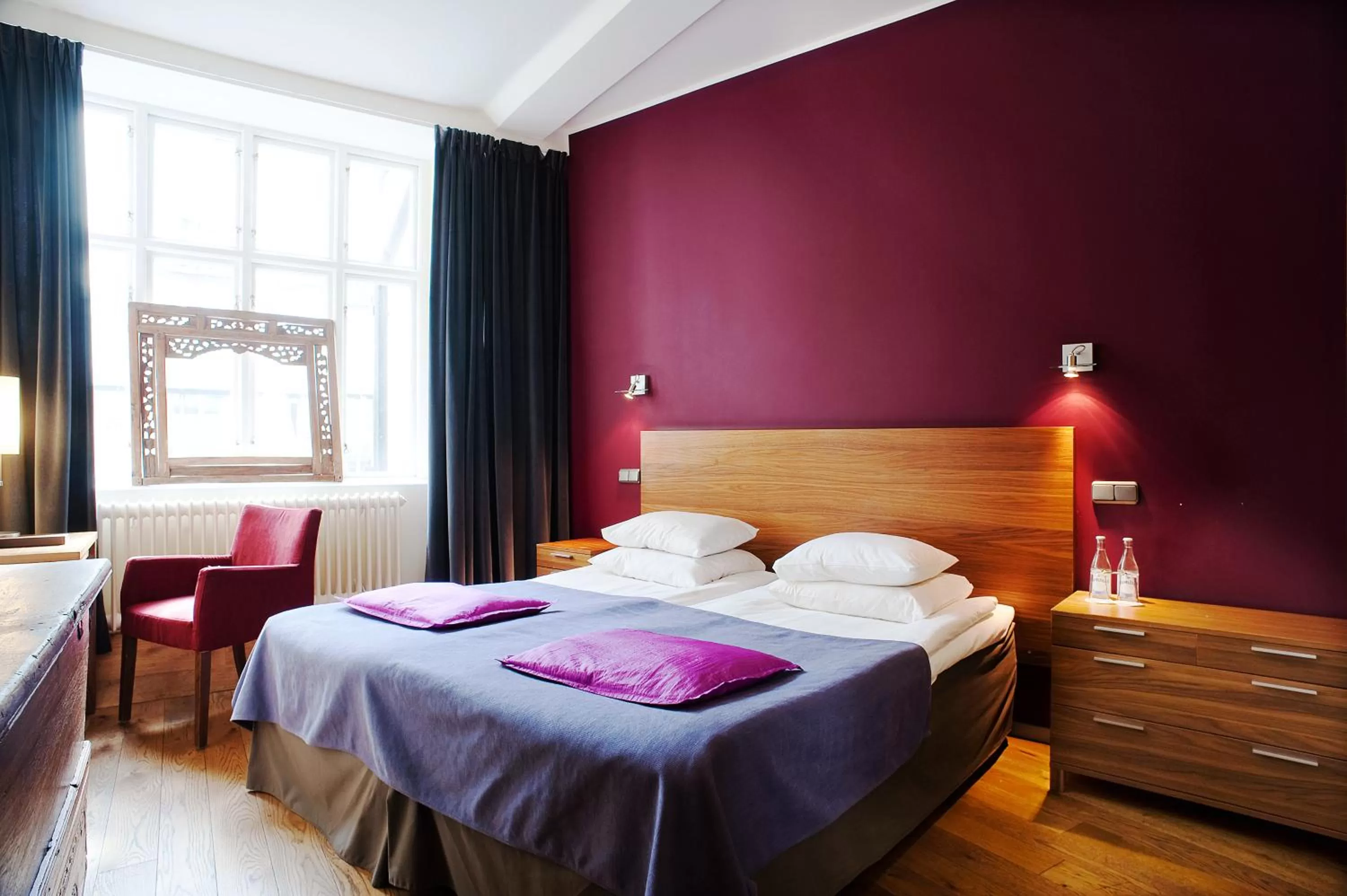 Bed in Hotel Hellsten