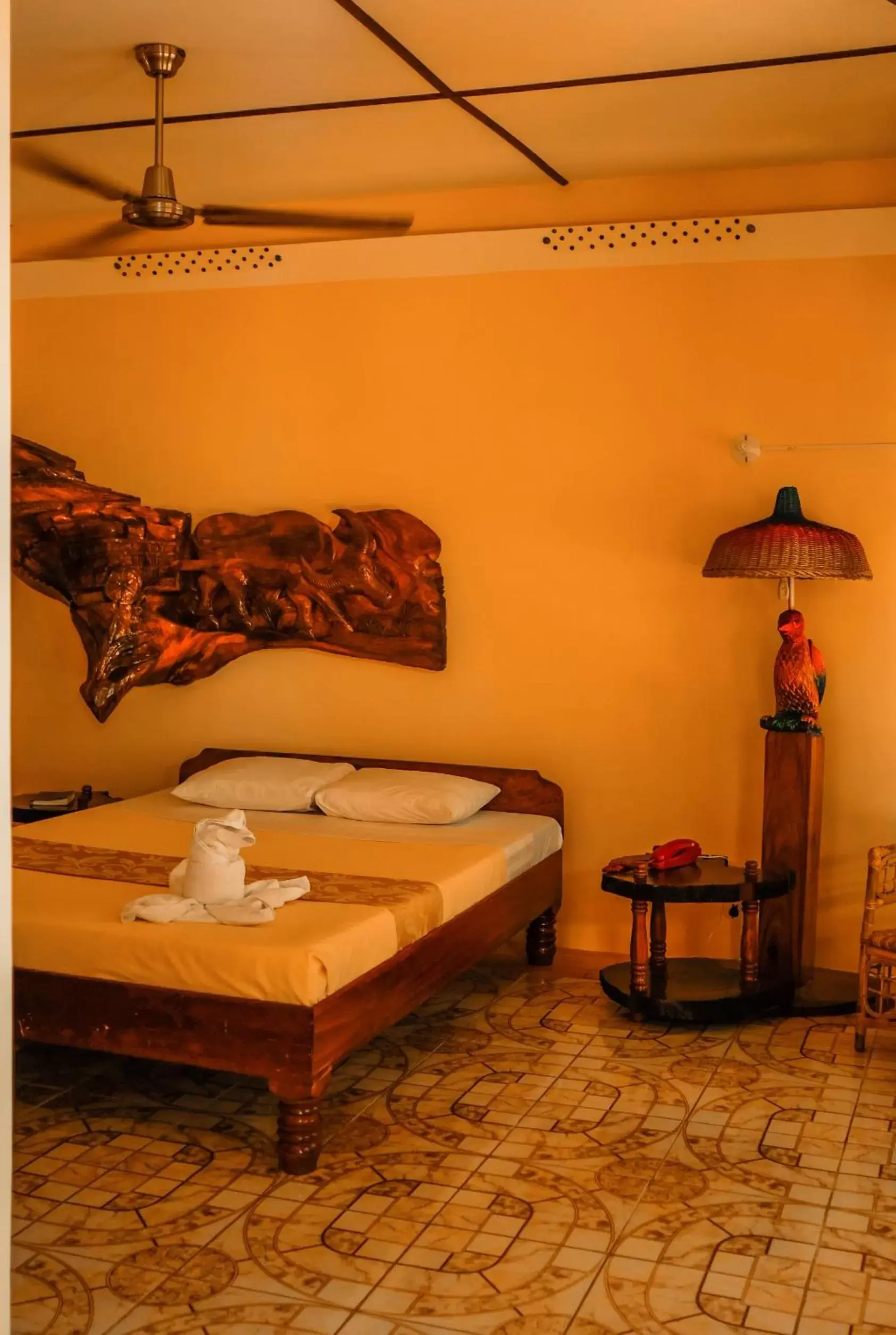 Decorative detail, Bed in Deep Forest Garden Hotel Decorative detail, Bed in Deep Forest Garden Hotel