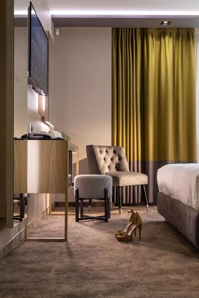 Bedroom, Bed in -- ESTE PARK HOTEL -- part of Urban Chic Luxury Design Hotels - Parking & Compliments - next to Shopping & Dining Mall Plovdiv