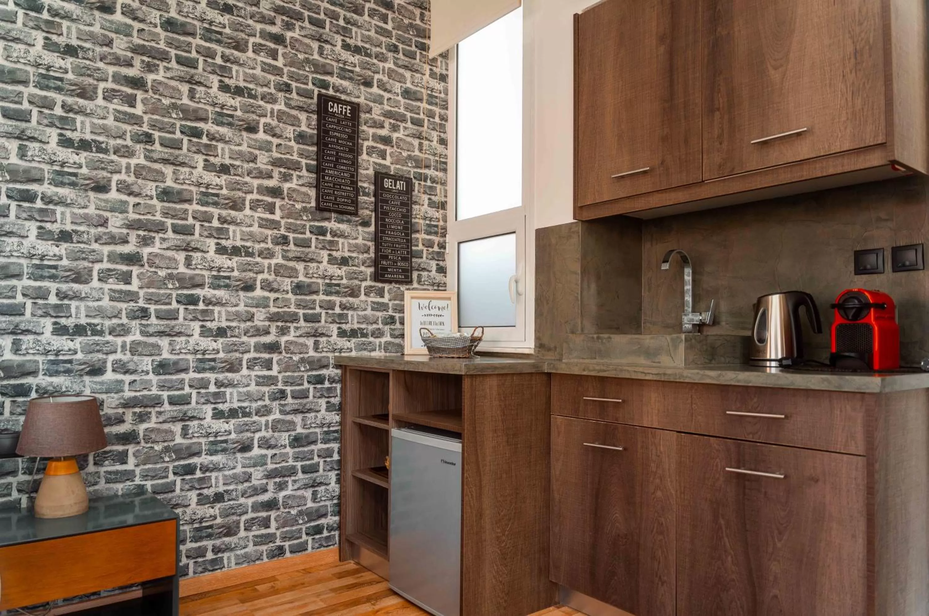 Kitchen or kitchenette in The Athens Version Luxury Suites